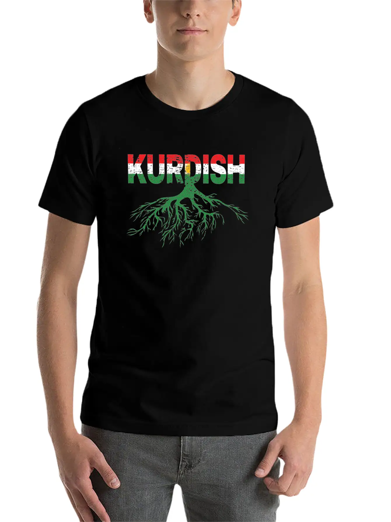 Roots Kurdistan Kurdish Flag Gift Kurd Lightweight Cotton T-Shirt – Daily Comfort Graphic Shirt