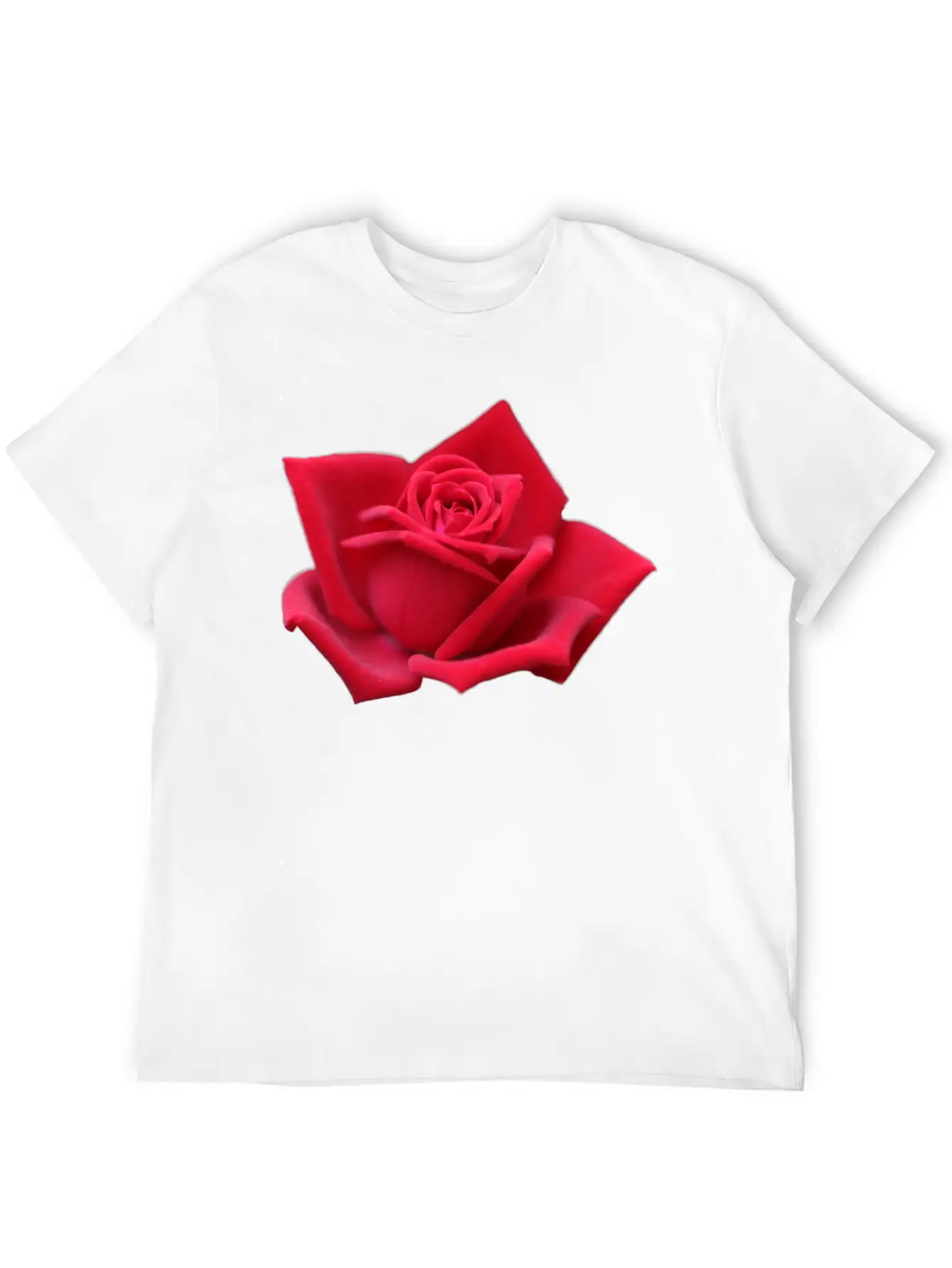 Rose Red Rose Red Flowers Lightweight Cotton T-Shirt – Daily Comfort Graphic Shirt
