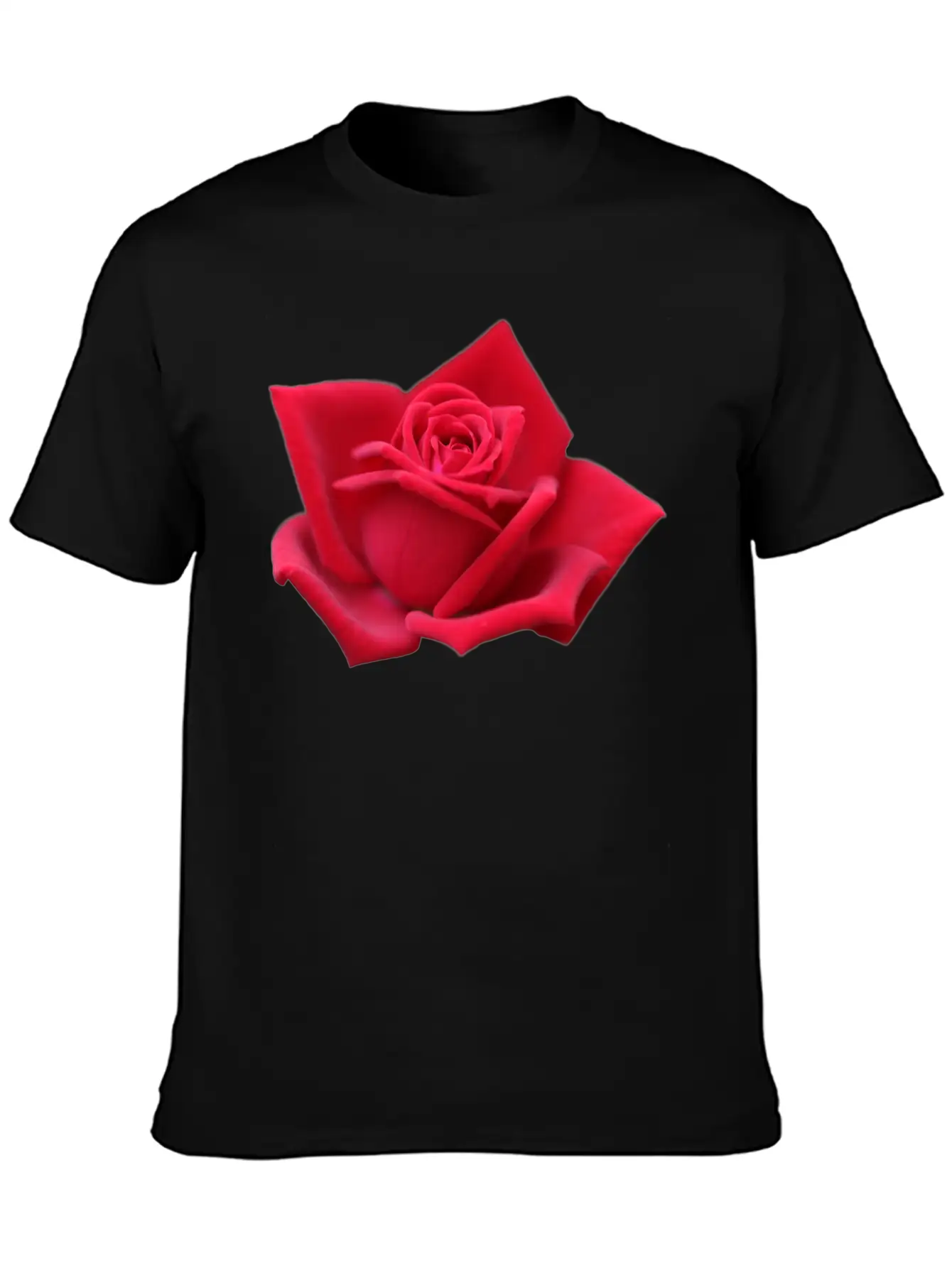 Rose Red Rose Red Flowers Lightweight Cotton T-Shirt – Daily Comfort Graphic Shirt