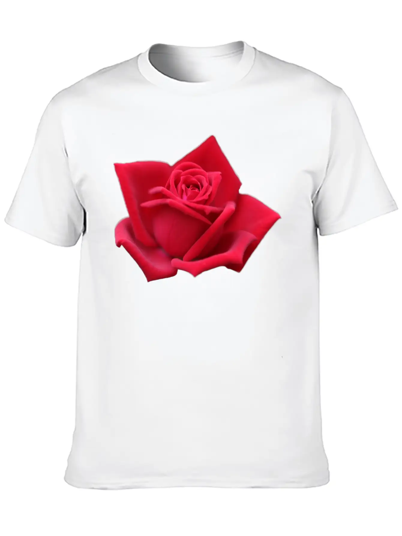 Rose Red Rose Red Flowers Lightweight Cotton T-Shirt – Daily Comfort Graphic Shirt