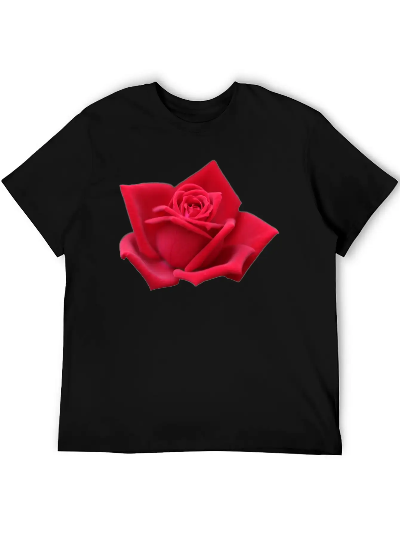 Rose Red Rose Red Flowers Lightweight Cotton T-Shirt – Daily Comfort Graphic Shirt
