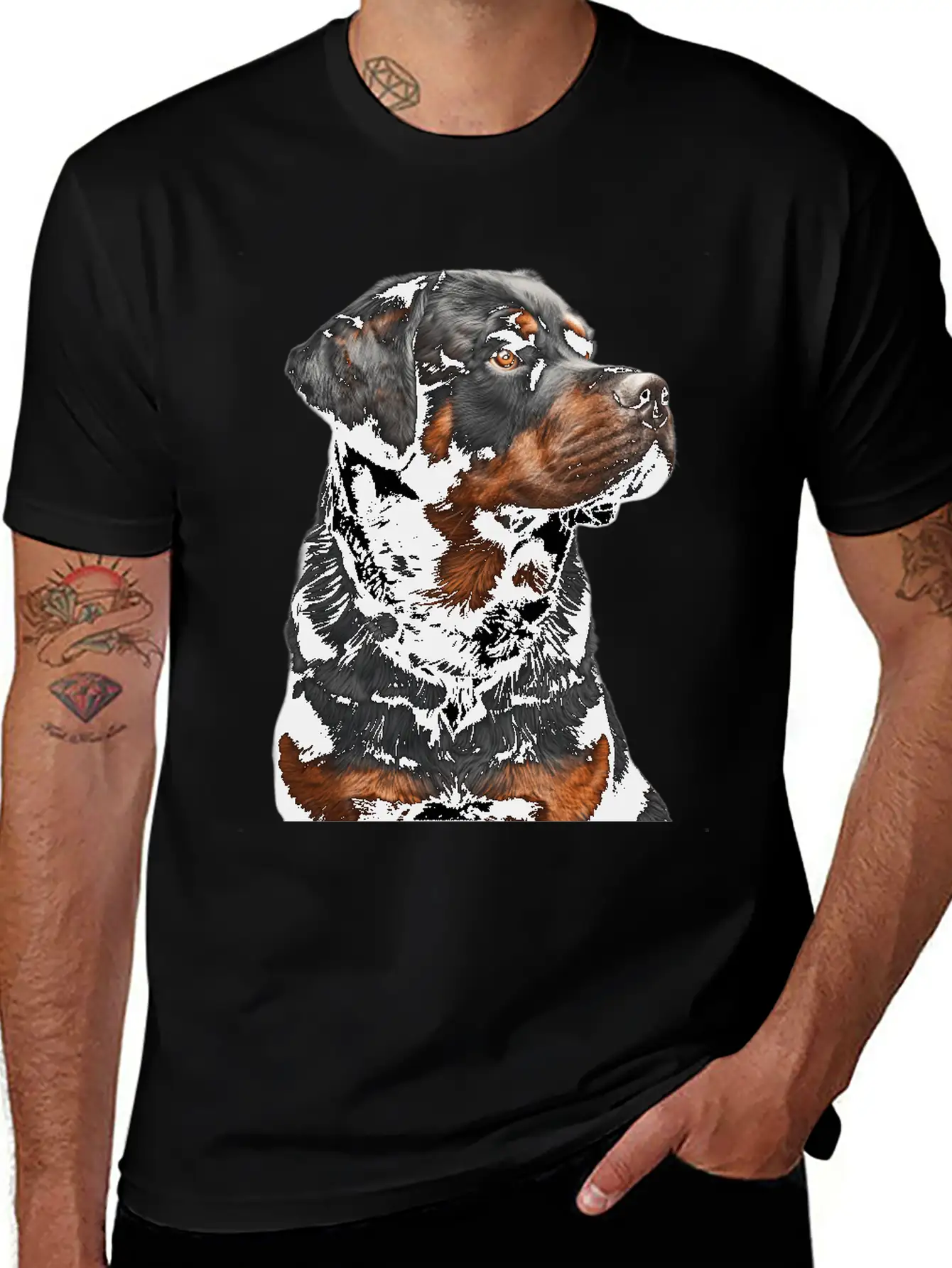 Rottweiler Lightweight Cotton T-Shirt – Daily Comfort Graphic Shirt