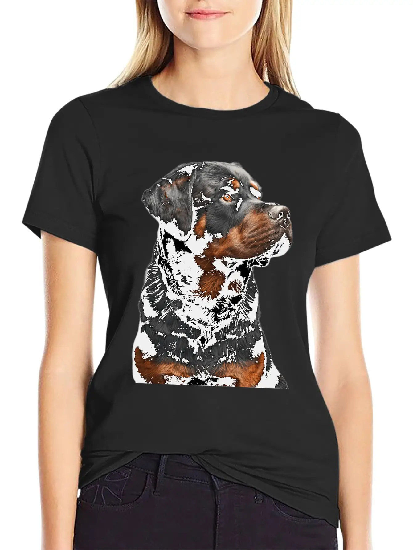 Rottweiler Lightweight Cotton T-Shirt – Daily Comfort Graphic Shirt