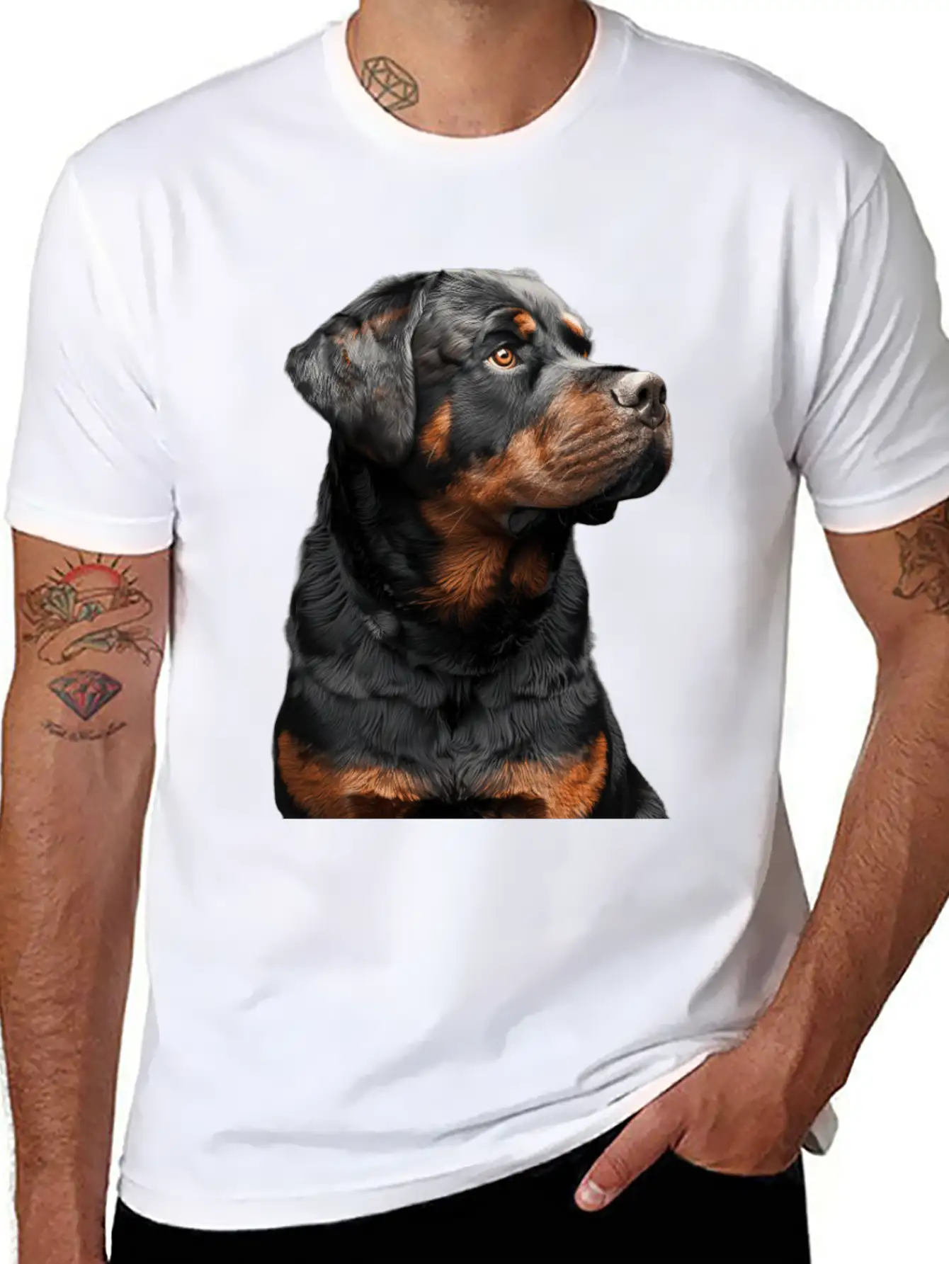 Rottweiler Lightweight Cotton T-Shirt – Daily Comfort Graphic Shirt