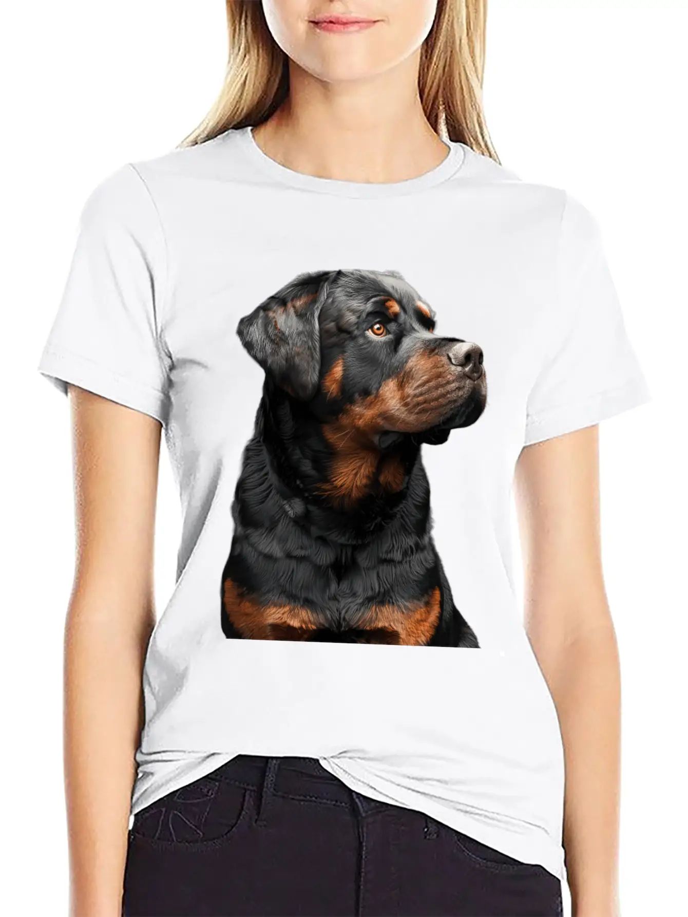 Rottweiler Lightweight Cotton T-Shirt – Daily Comfort Graphic Shirt