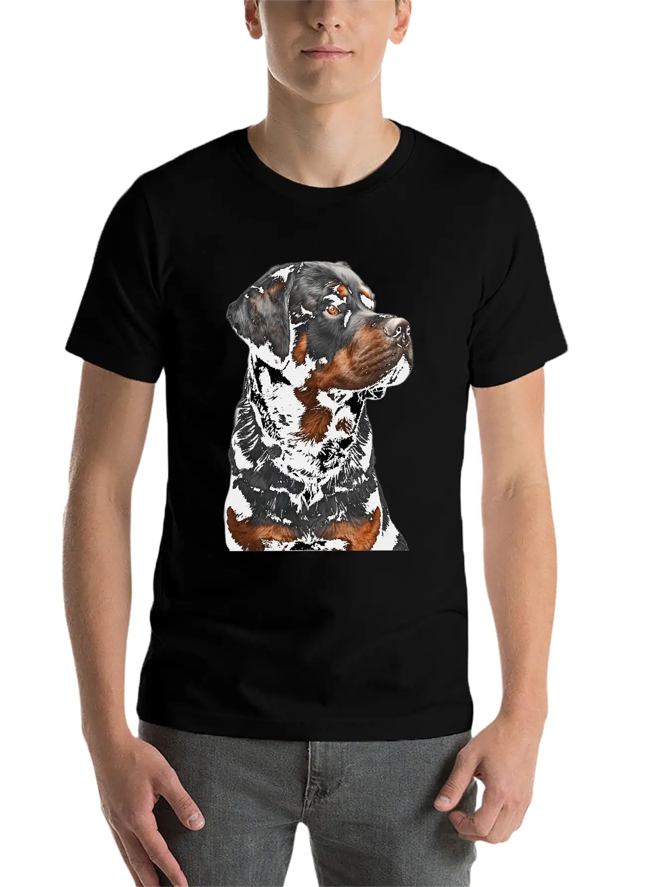 Rottweiler Lightweight Cotton T-Shirt – Daily Comfort Graphic Shirt