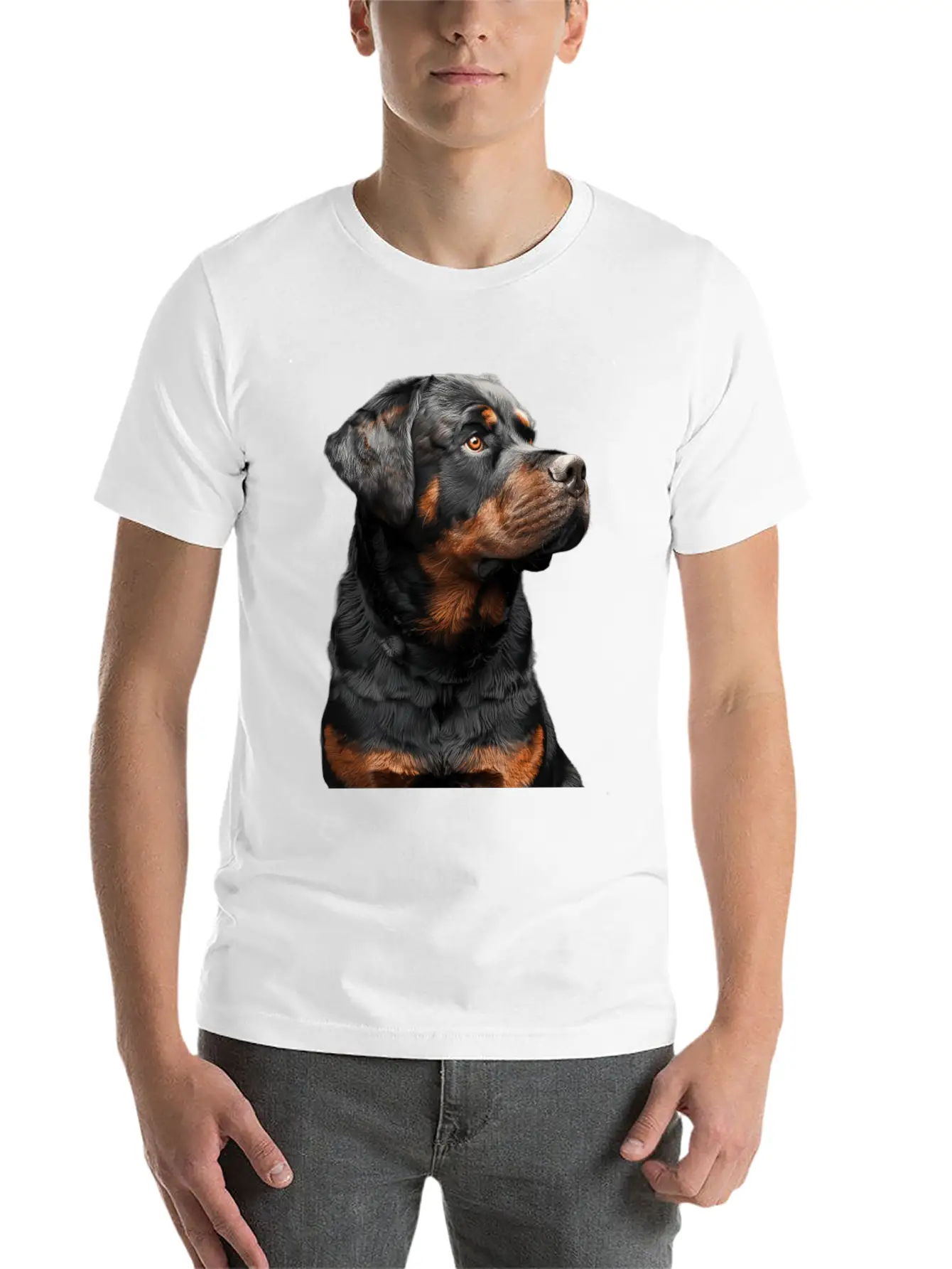 Rottweiler Lightweight Cotton T-Shirt – Daily Comfort Graphic Shirt