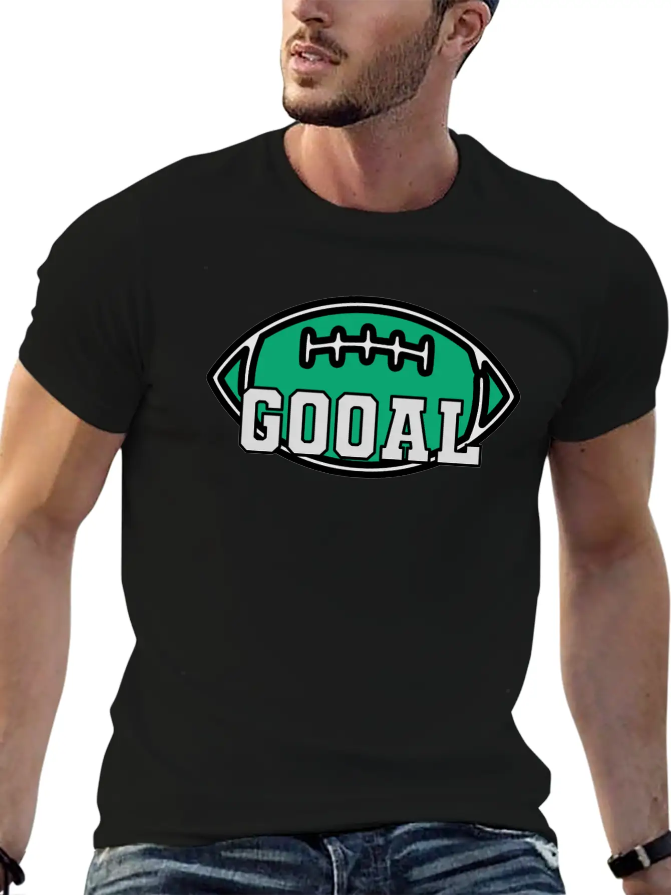 Rugby Goal Lightweight Cotton T-Shirt – Daily Comfort Graphic Shirt