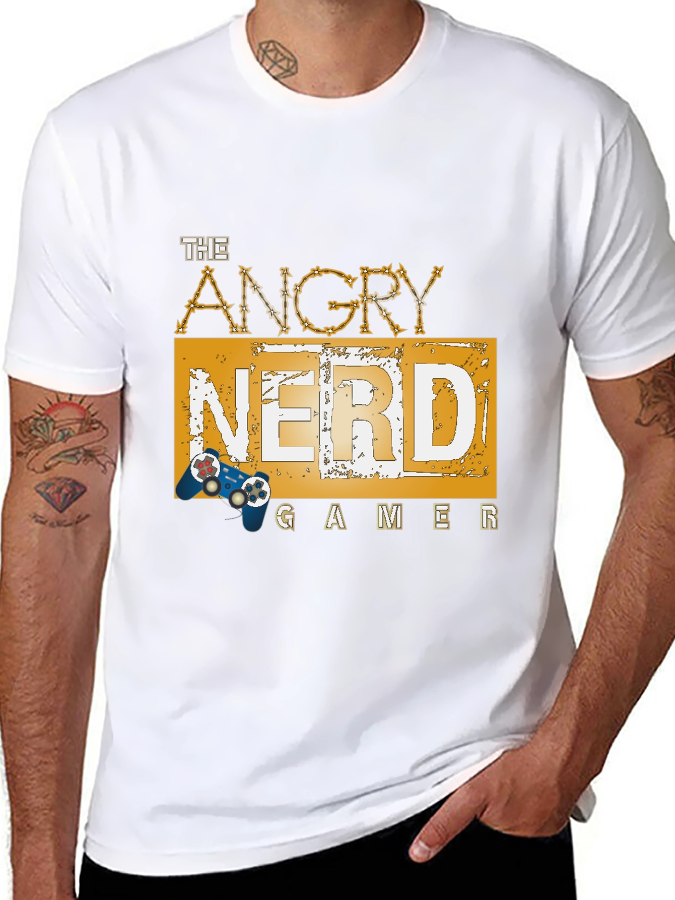 The Angry Nerd Gamer Black T-Shirt