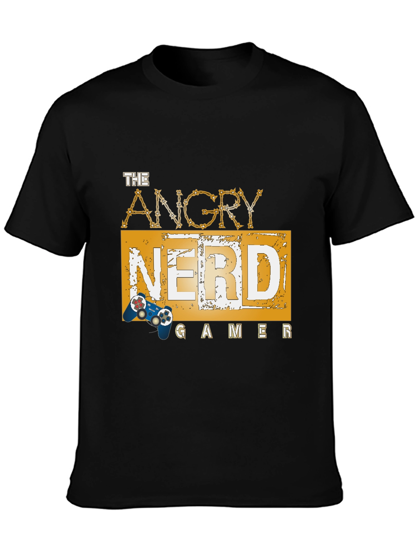 The Angry Nerd Gamer Black T-Shirt