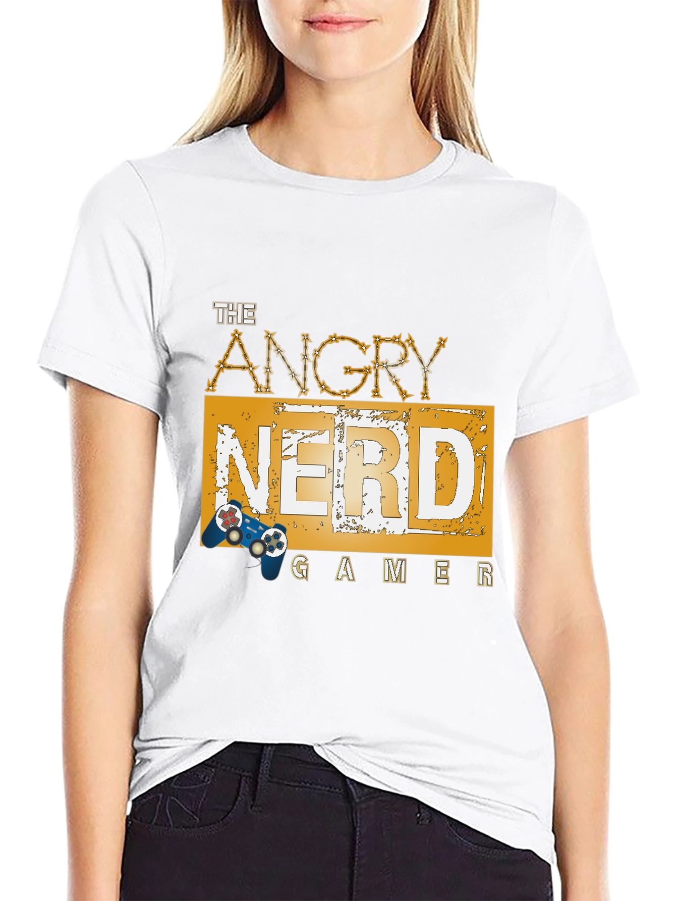 The Angry Nerd Gamer Black T-Shirt