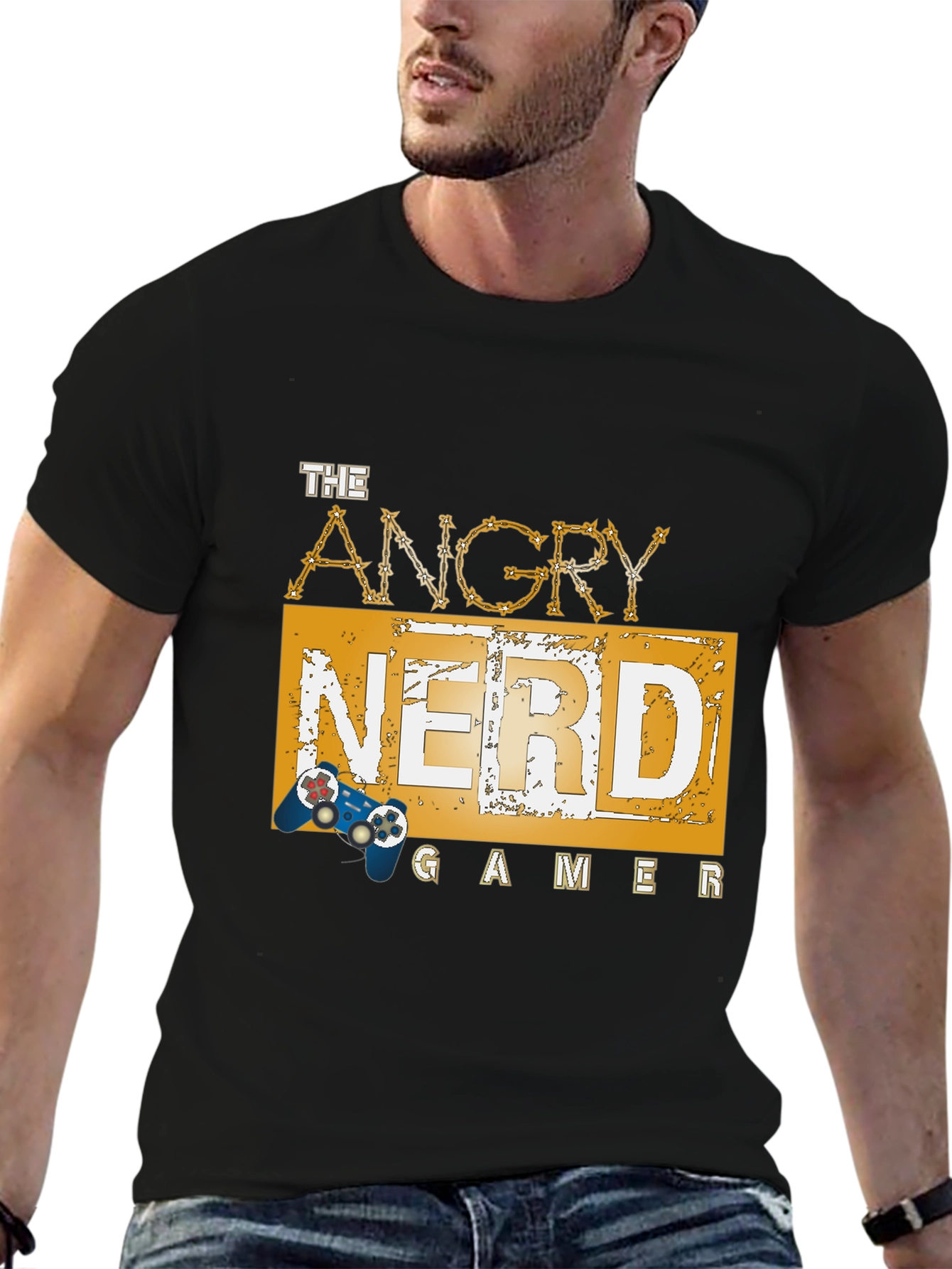 The Angry Nerd Gamer Black T-Shirt