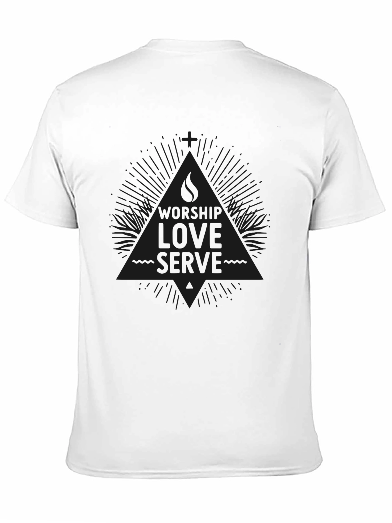 Worship Love Serve Black Graphic Tee