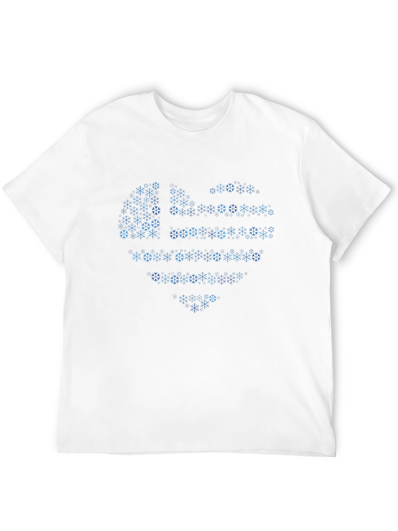 Snowflake Heart Graphic Black T-Shirt
