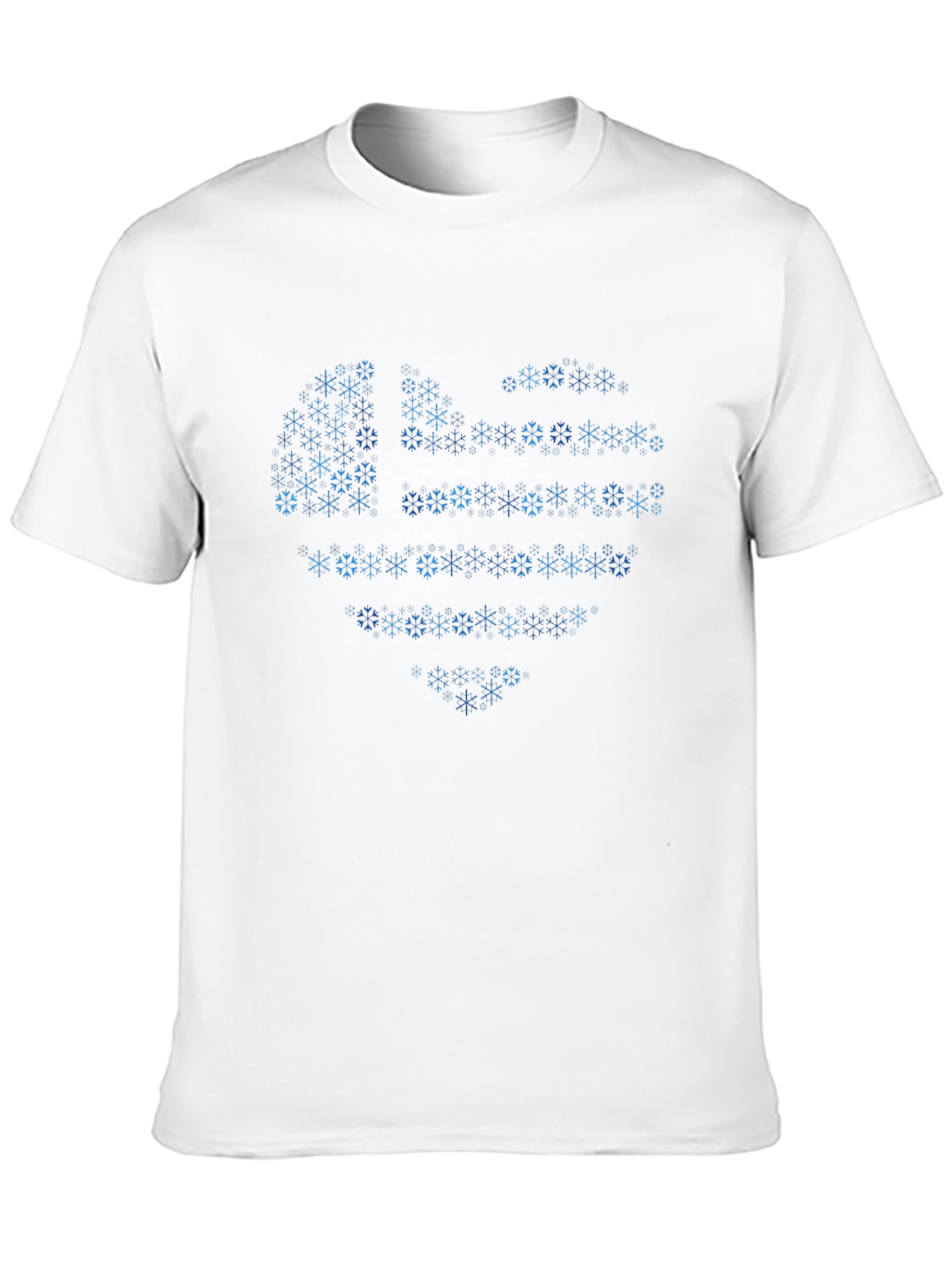 Snowflake Heart Graphic Black T-Shirt