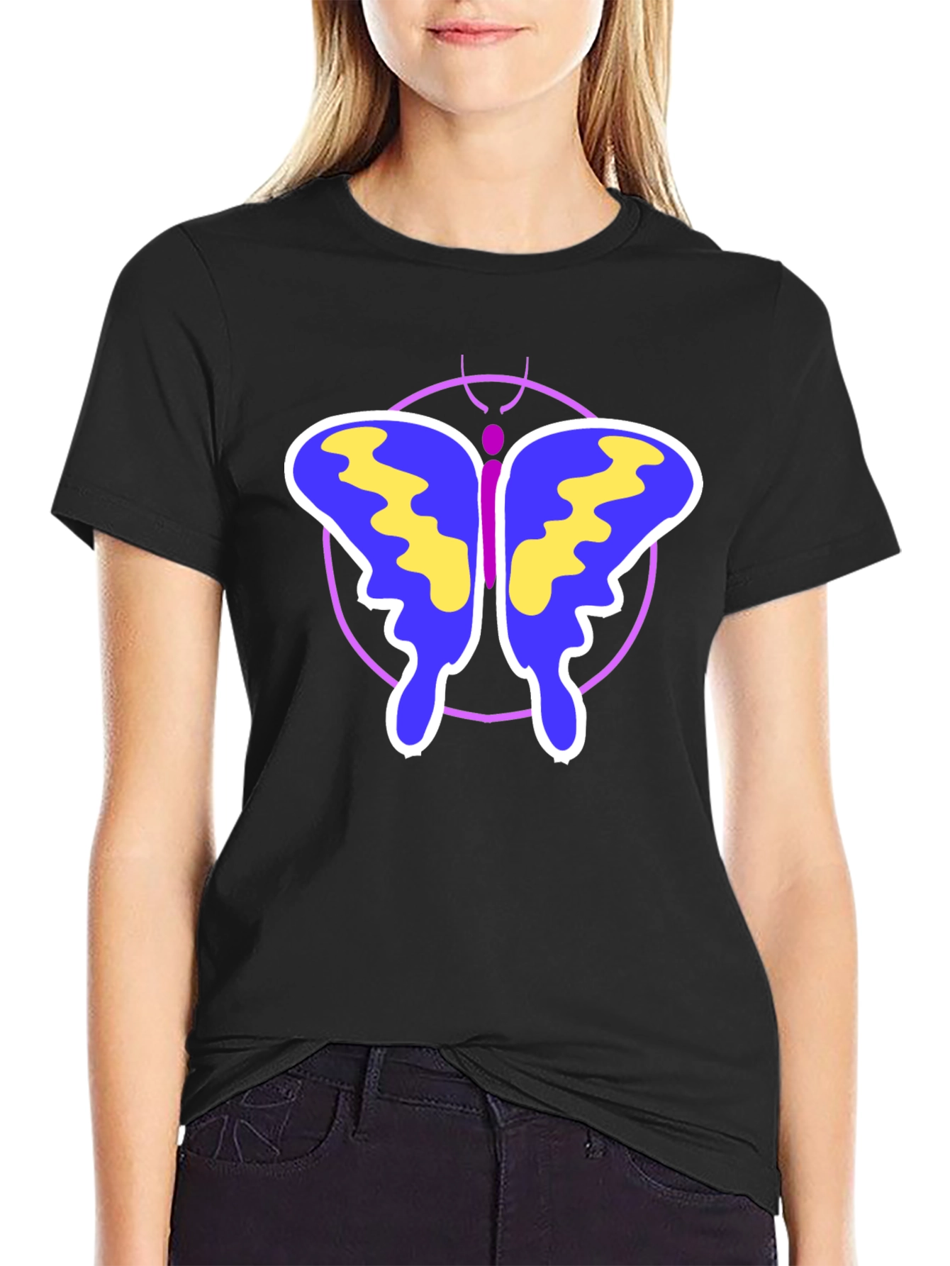 Butterfly Graphic Print T-Shirt