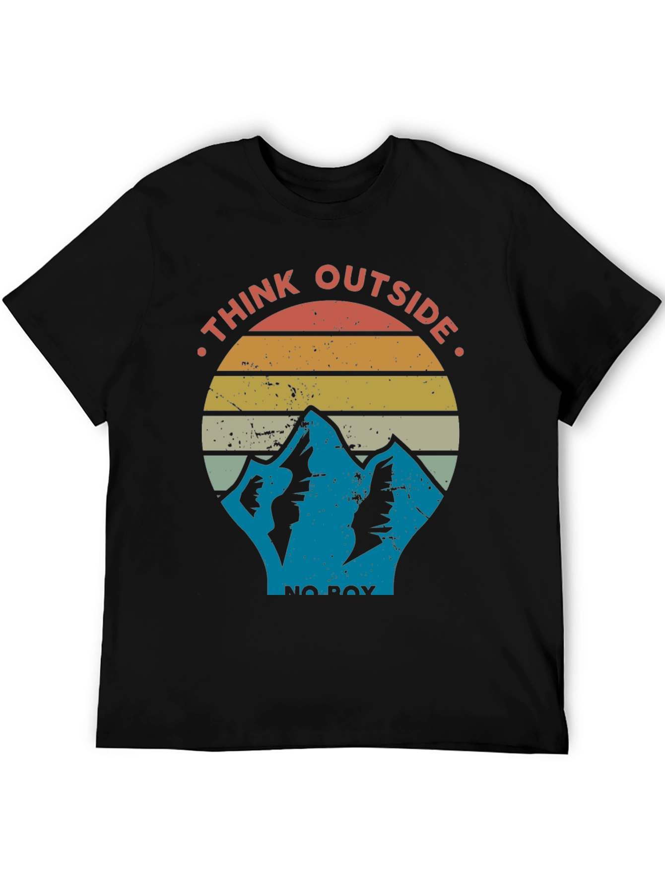 Think Outside the Box Mountain Graphic T-Shirt
