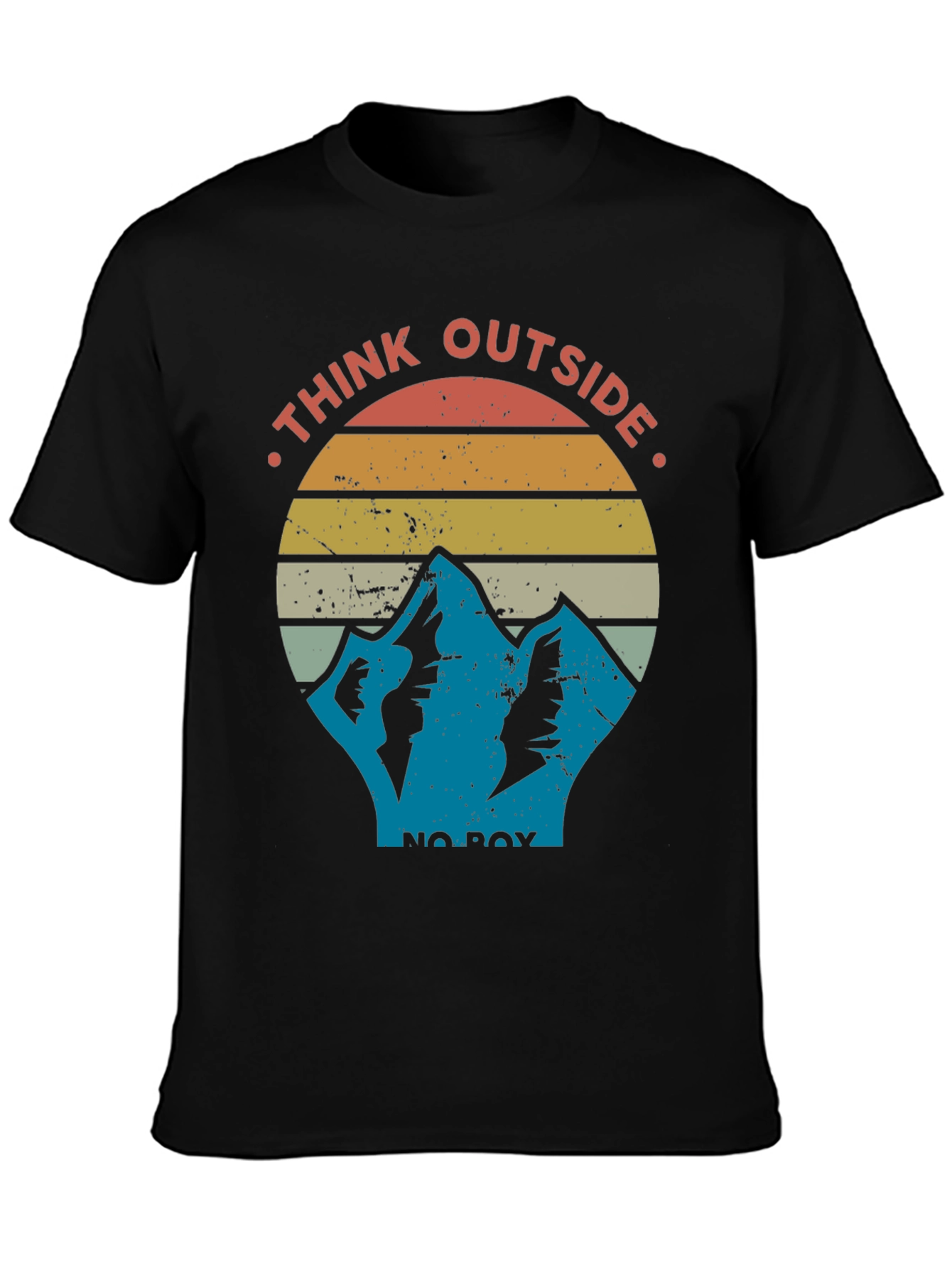 Think Outside the Box Mountain Graphic T-Shirt