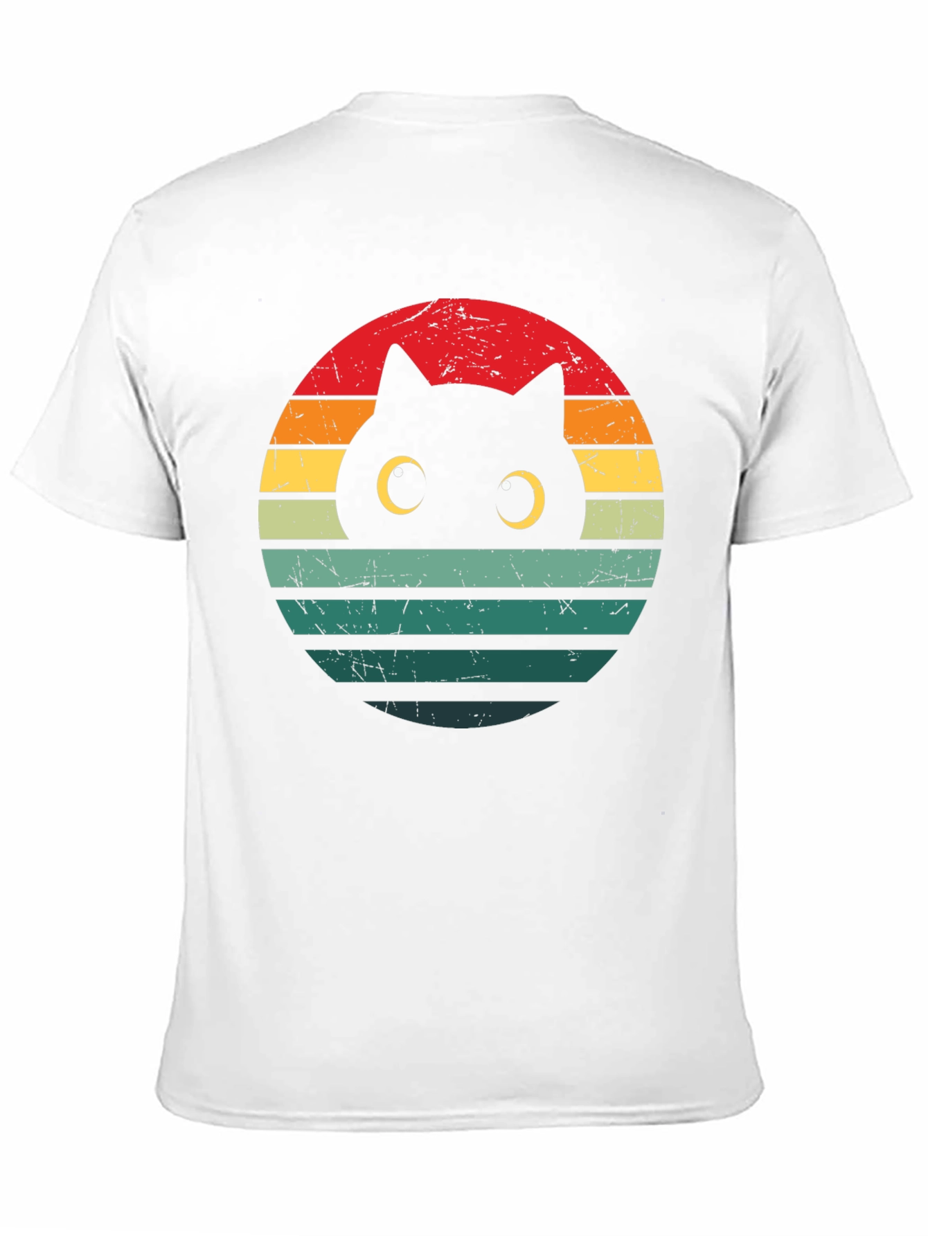 Retro Cat Sunset T-Shirt - Unique Graphic Tee
