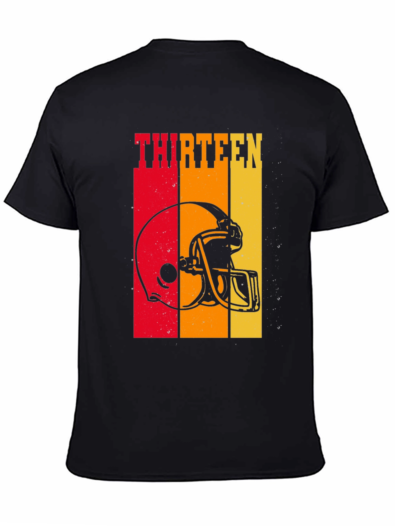 Thirteen Football Helmet Graphic T-Shirt