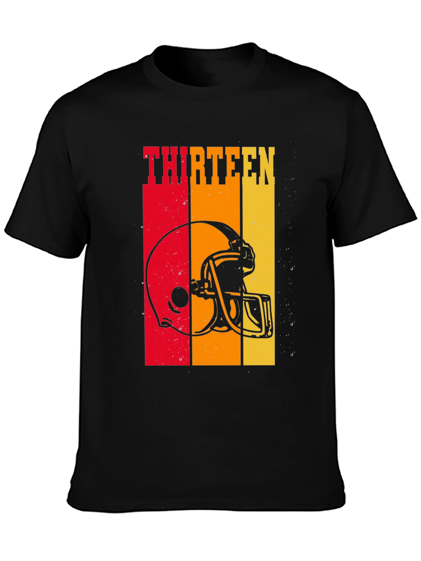Thirteen Football Helmet Graphic T-Shirt