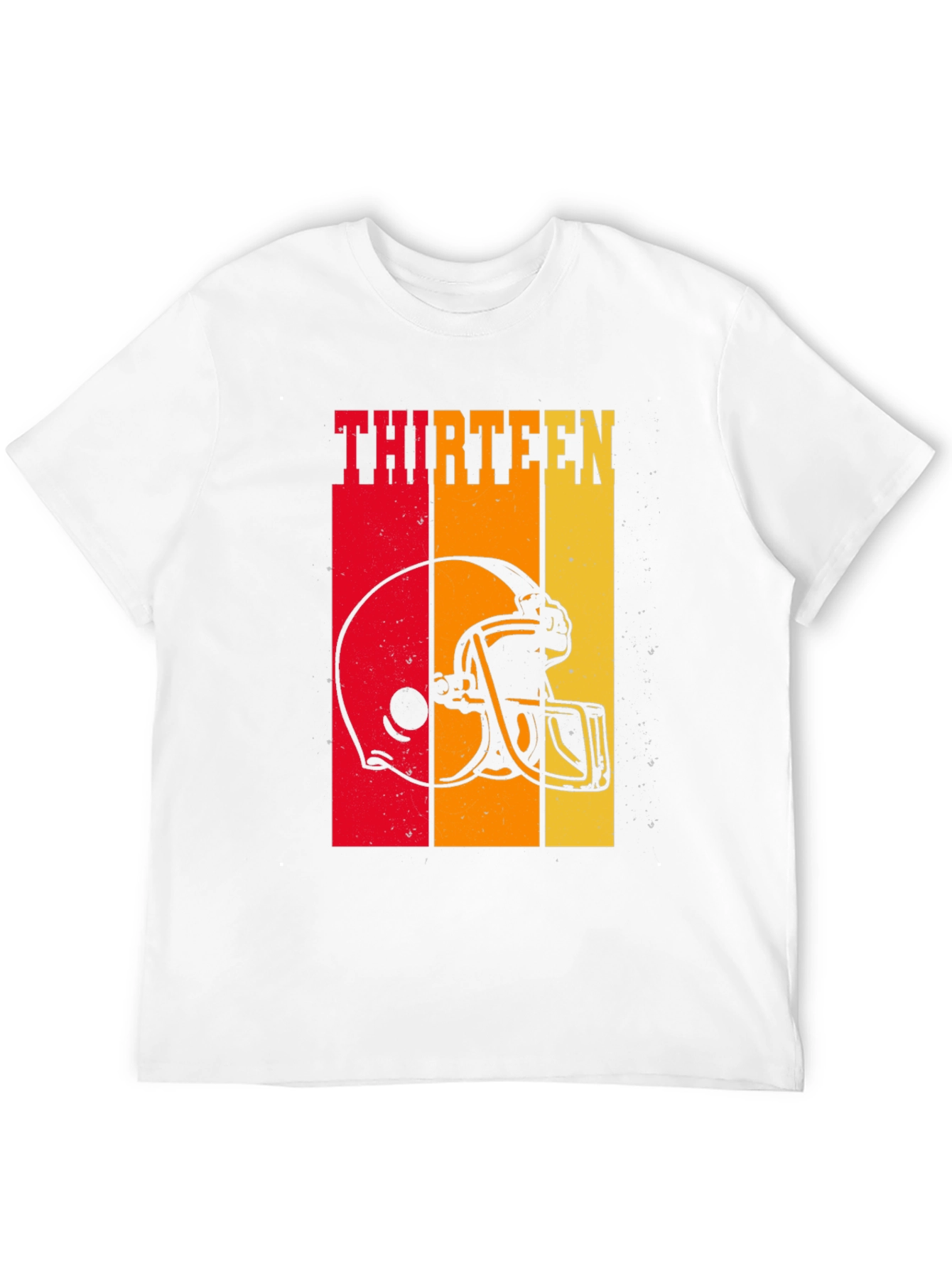 Thirteen Football Helmet Graphic T-Shirt
