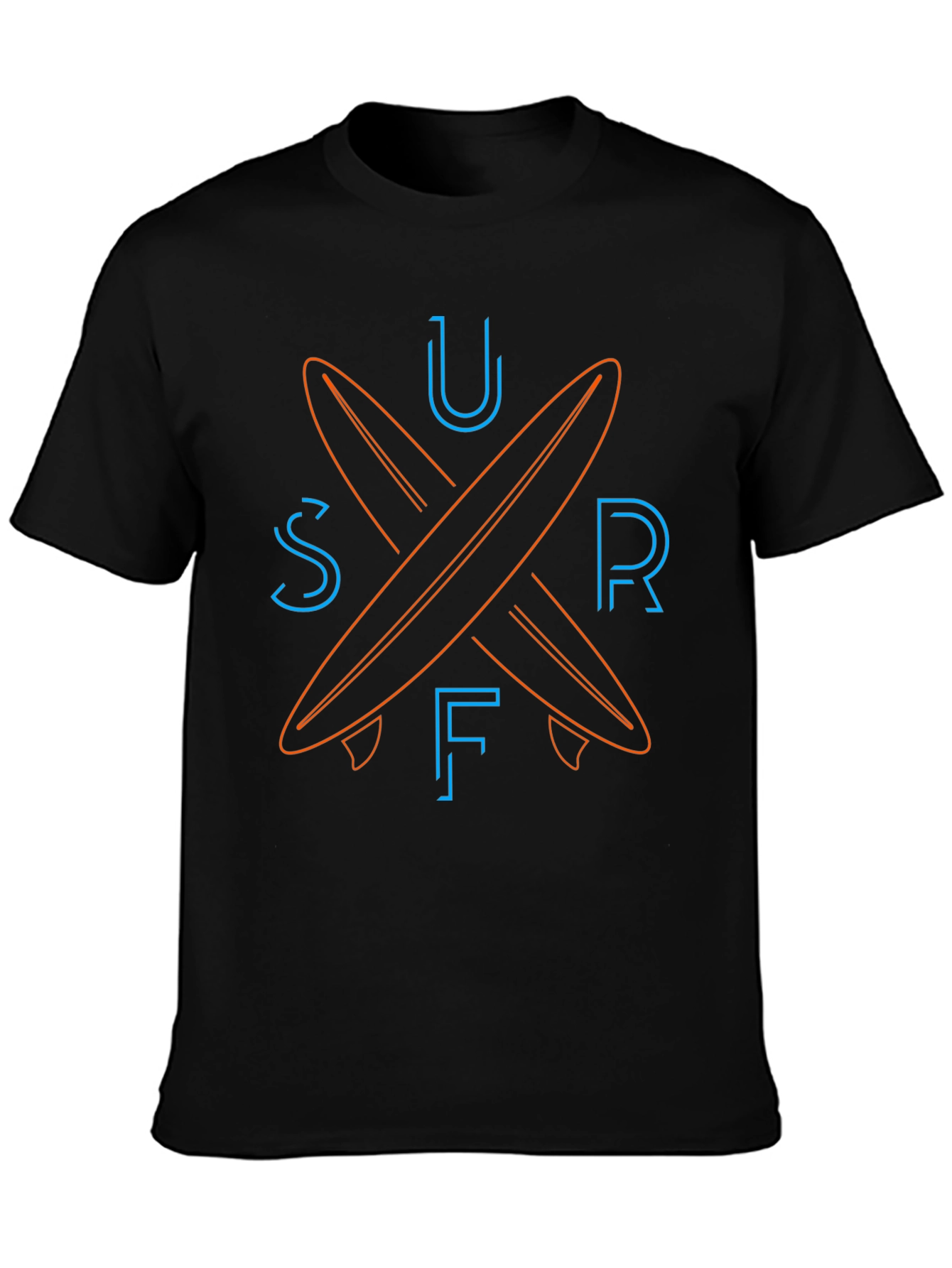 Surfboard Graphic Tee - Black