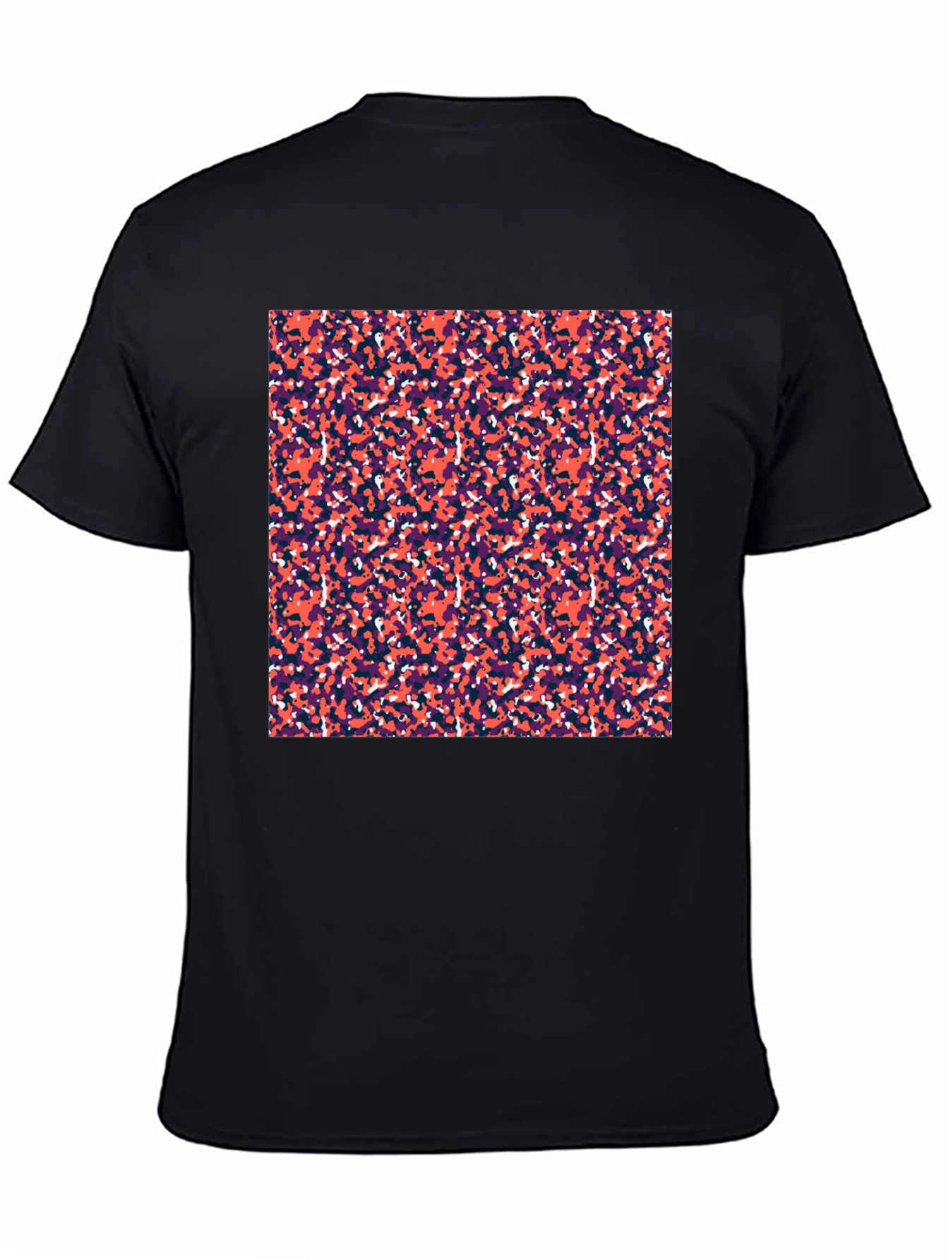 Abstract Camo Print Black T-Shirt