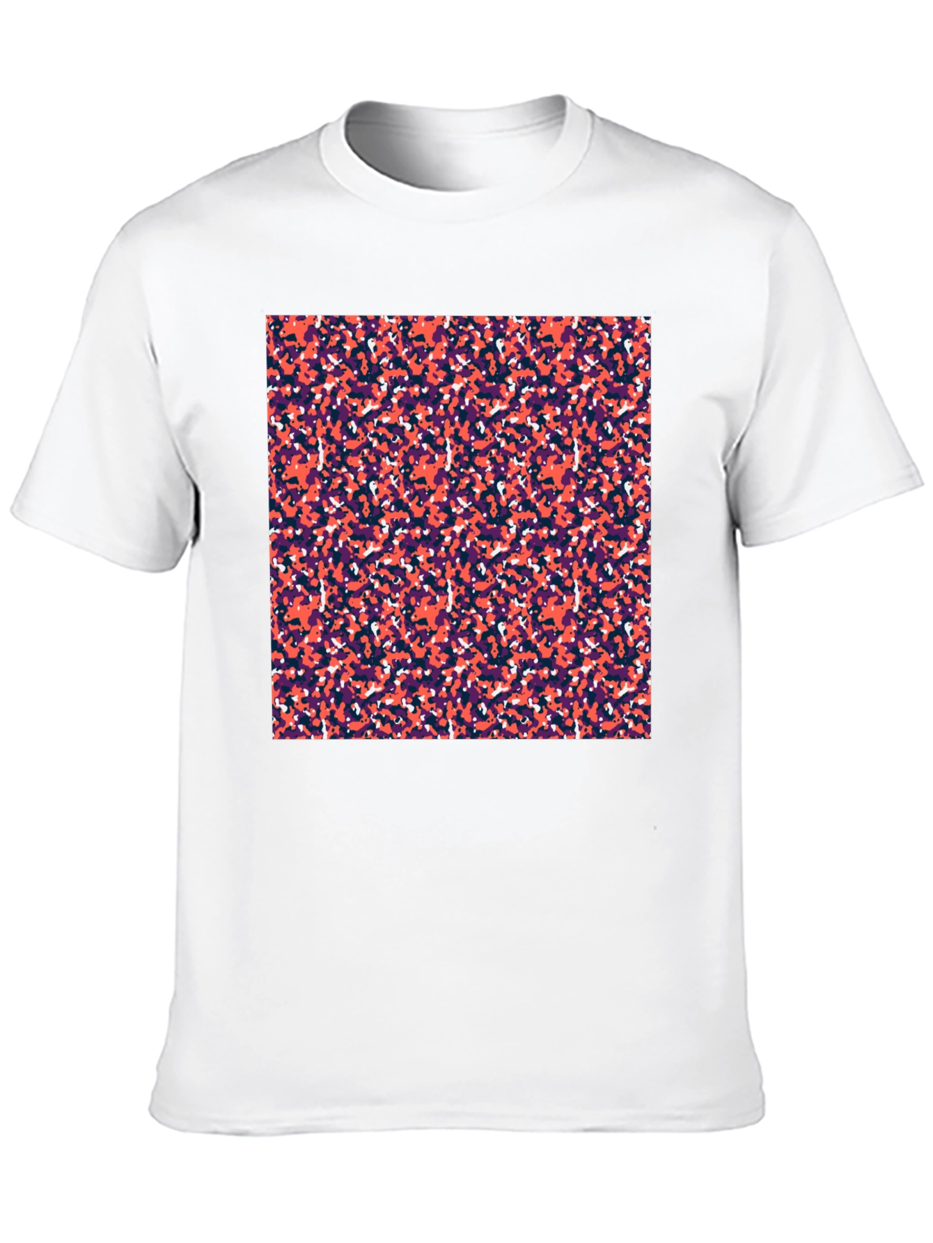 Abstract Camo Print Black T-Shirt