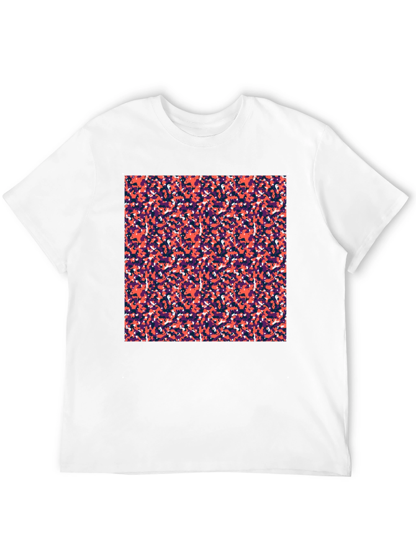 Abstract Camo Print Black T-Shirt