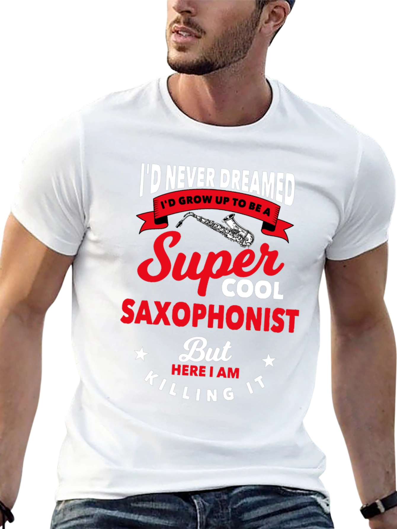 Super Cool Saxophonist Graphic Tee
