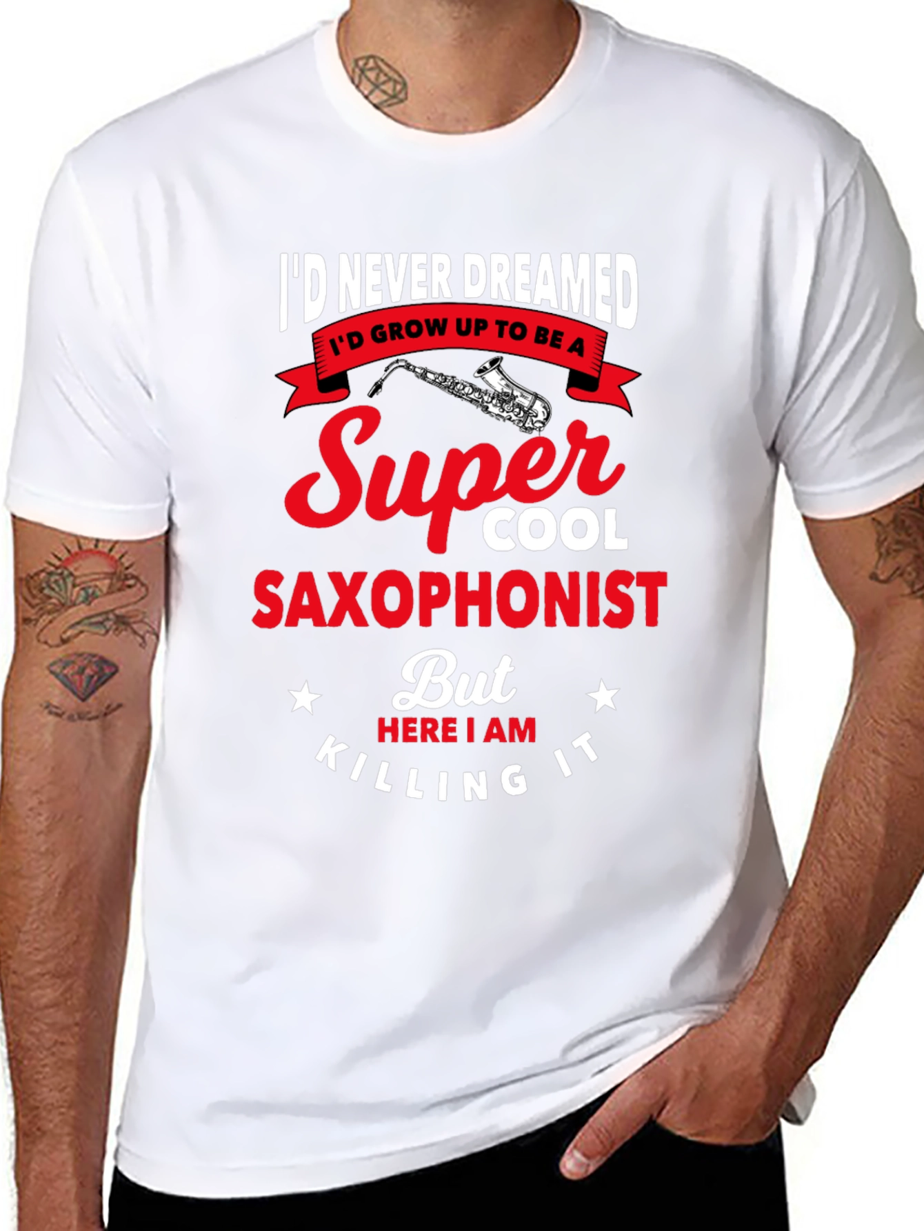 Super Cool Saxophonist Graphic Tee
