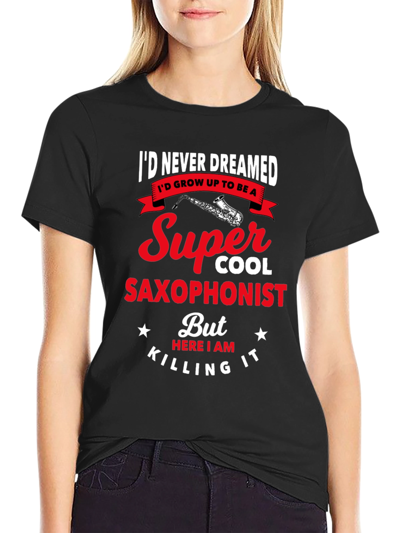 Super Cool Saxophonist Graphic Tee