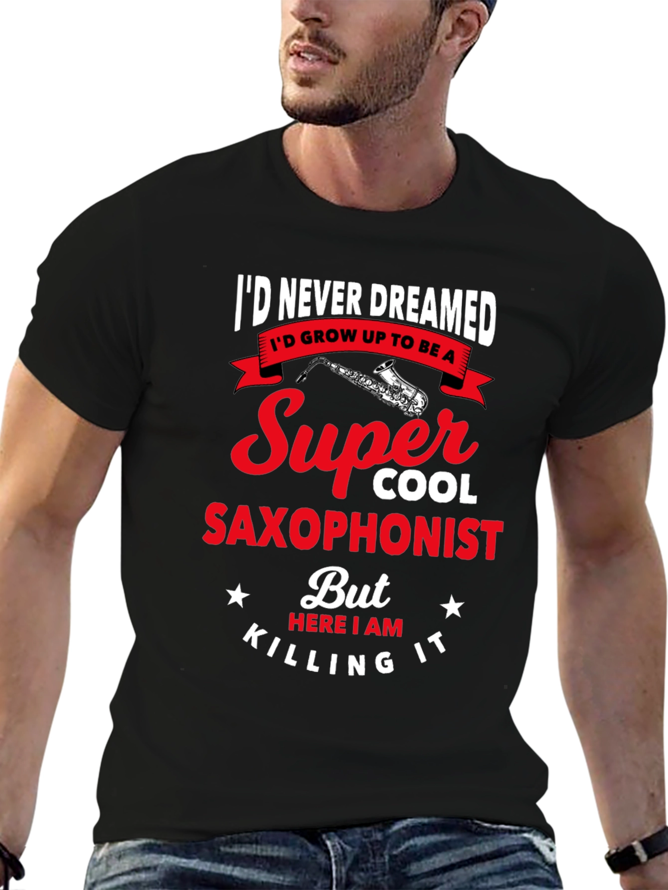 Super Cool Saxophonist Graphic Tee