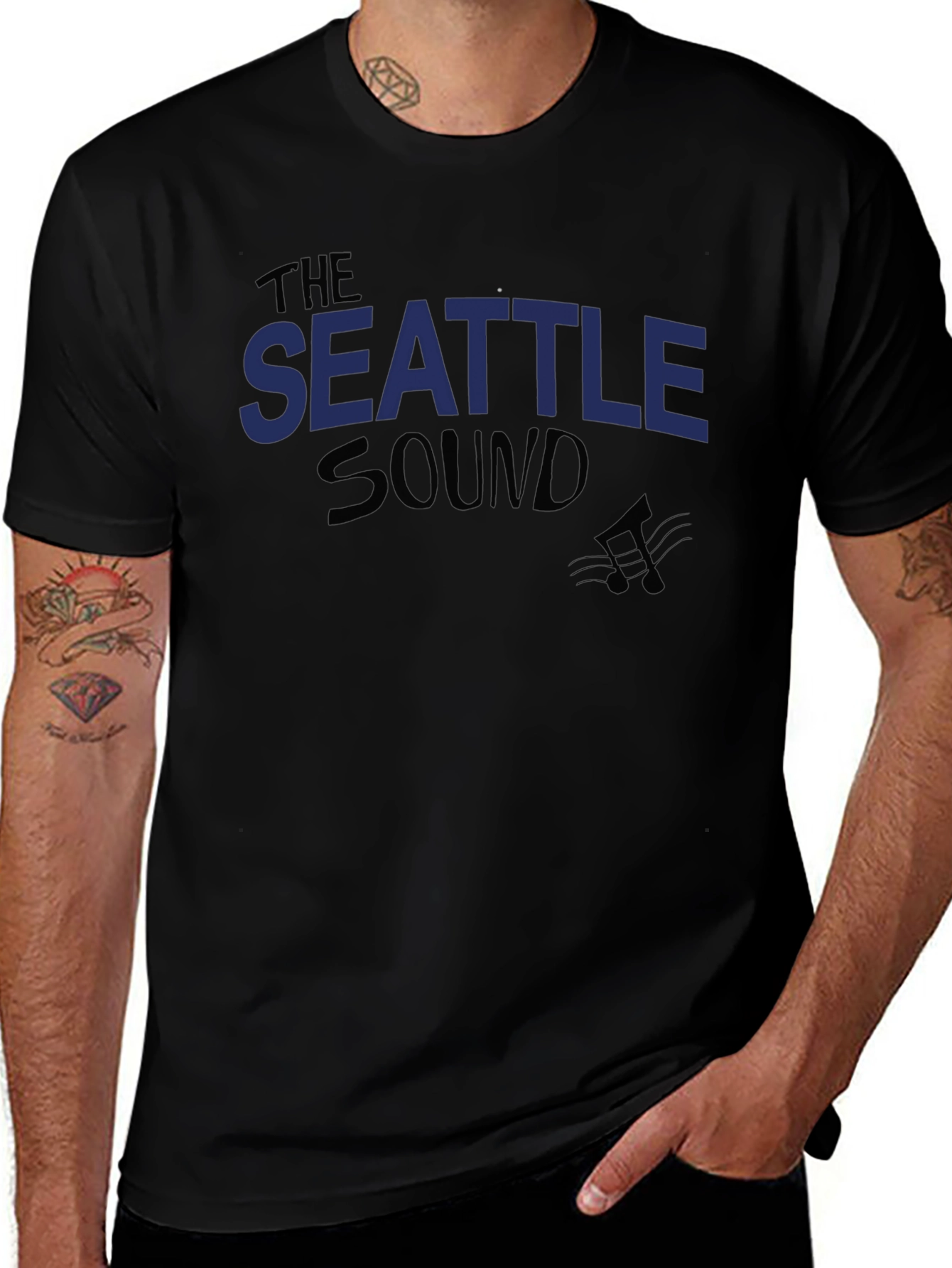 Seattle Sound Music T-Shirt - Black Graphic Tee
