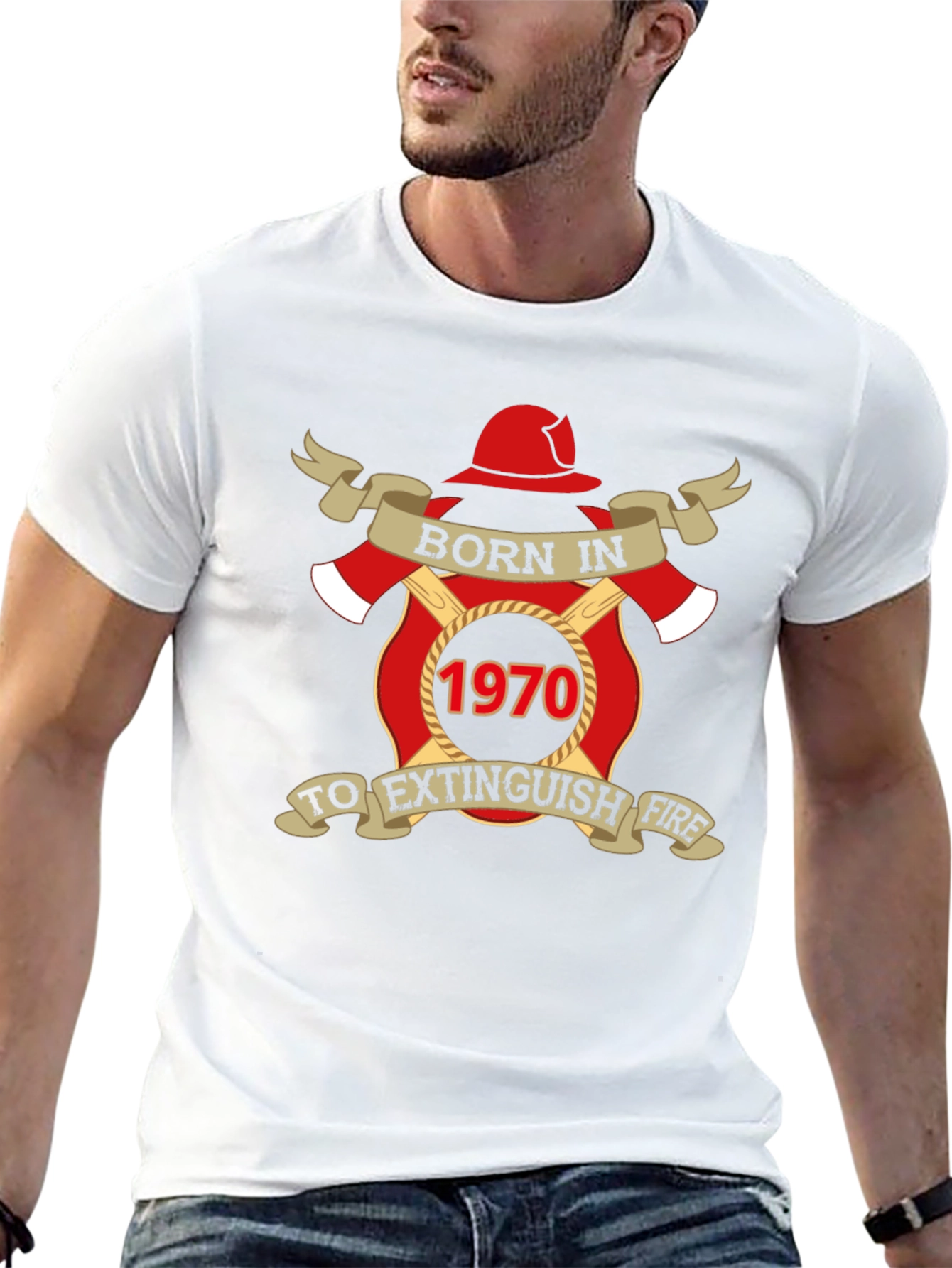 Born in 1970 Firefighter T-Shirt