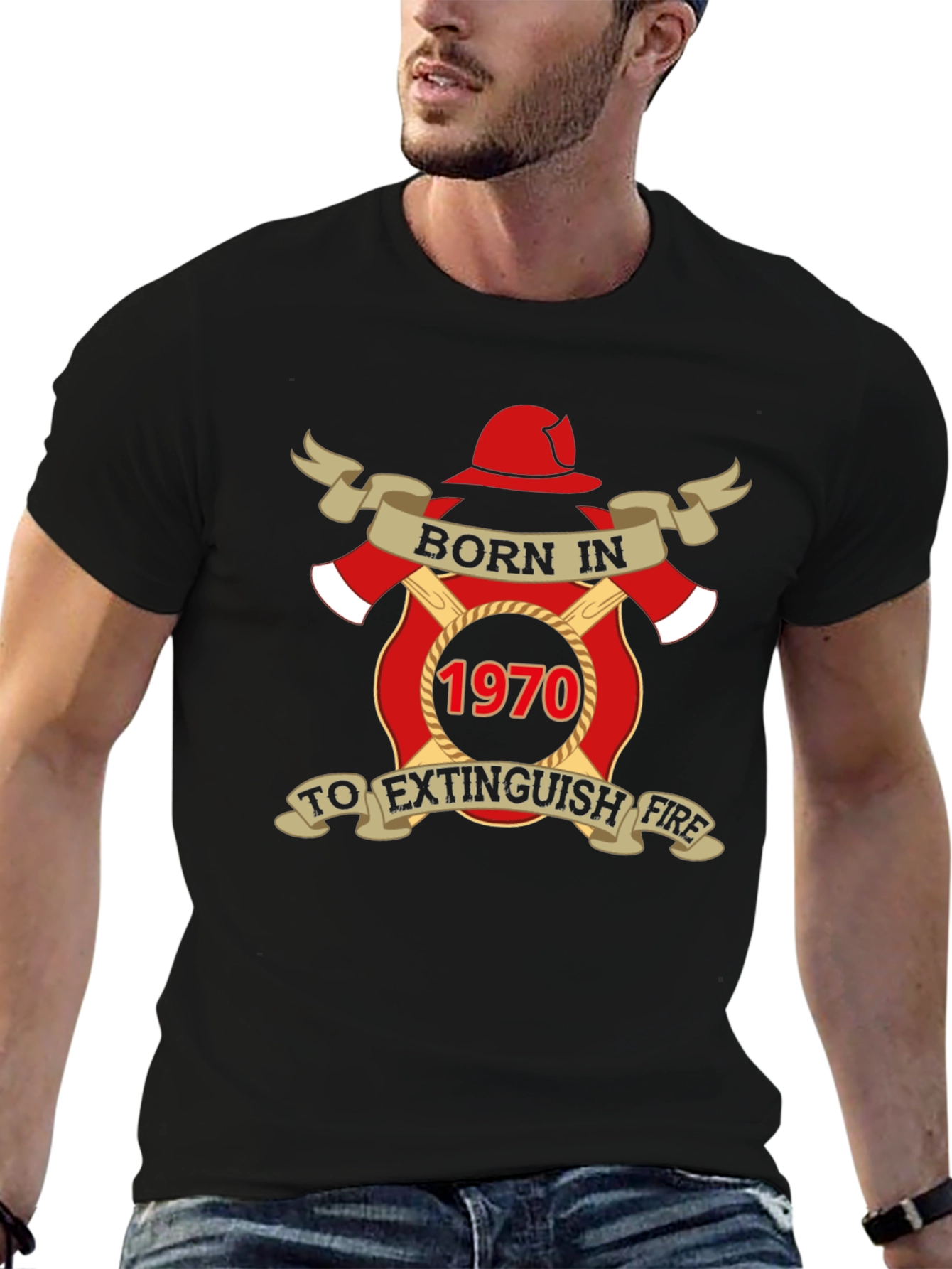 Born in 1970 Firefighter T-Shirt