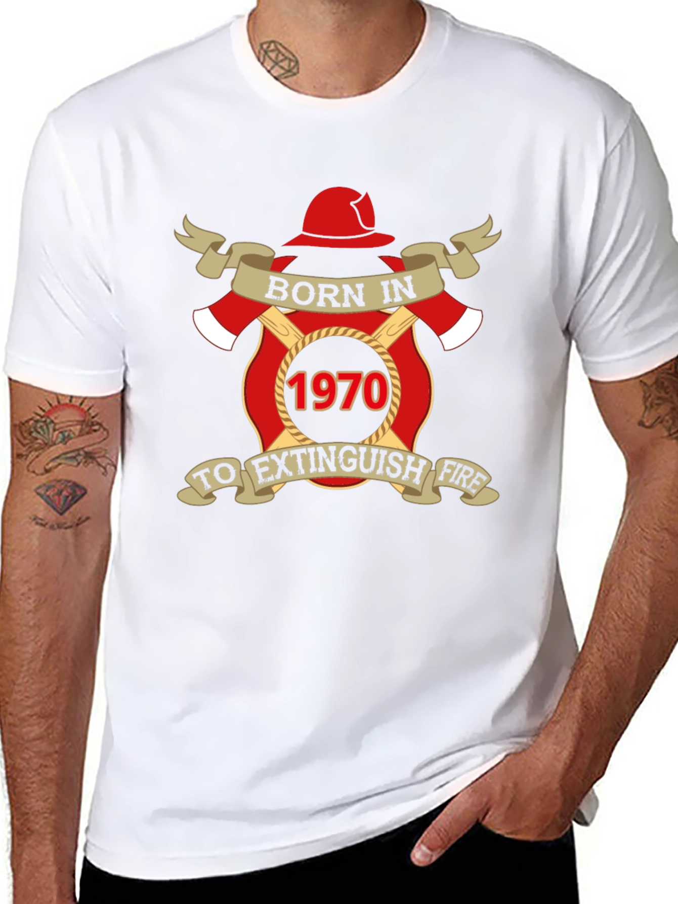 Born in 1970 Firefighter T-Shirt