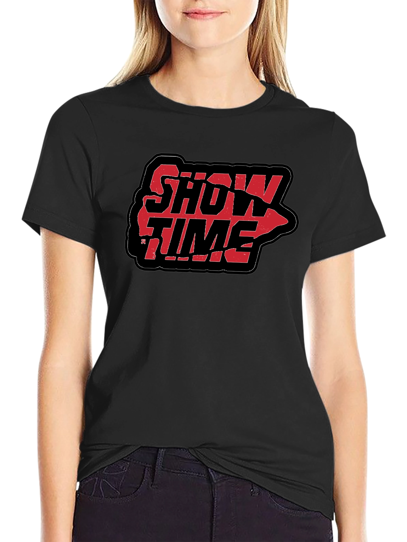 Showtime Graphic T-Shirt - Black Cotton Tee