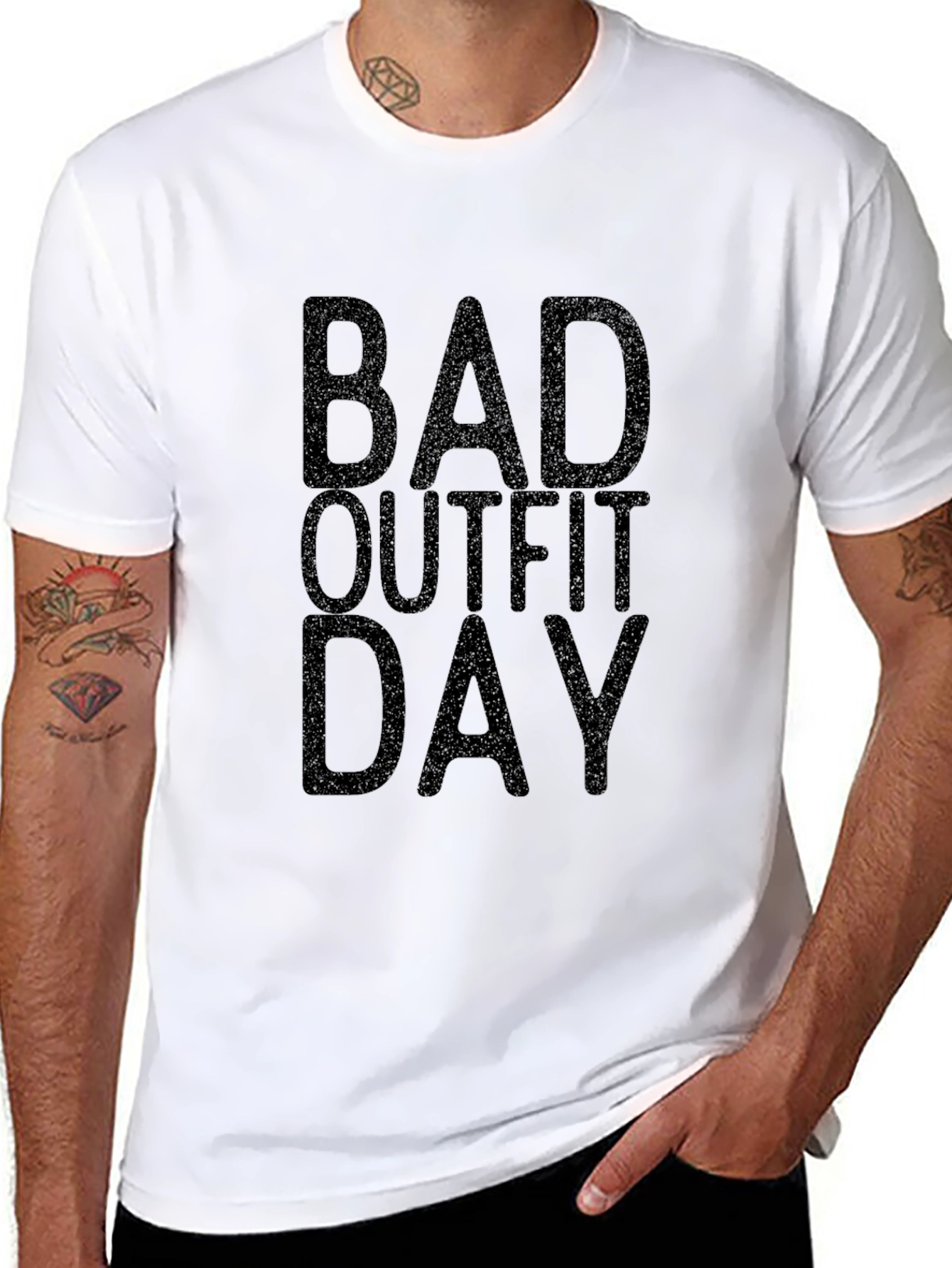 Bad Outfit Day Graphic Tee - Black