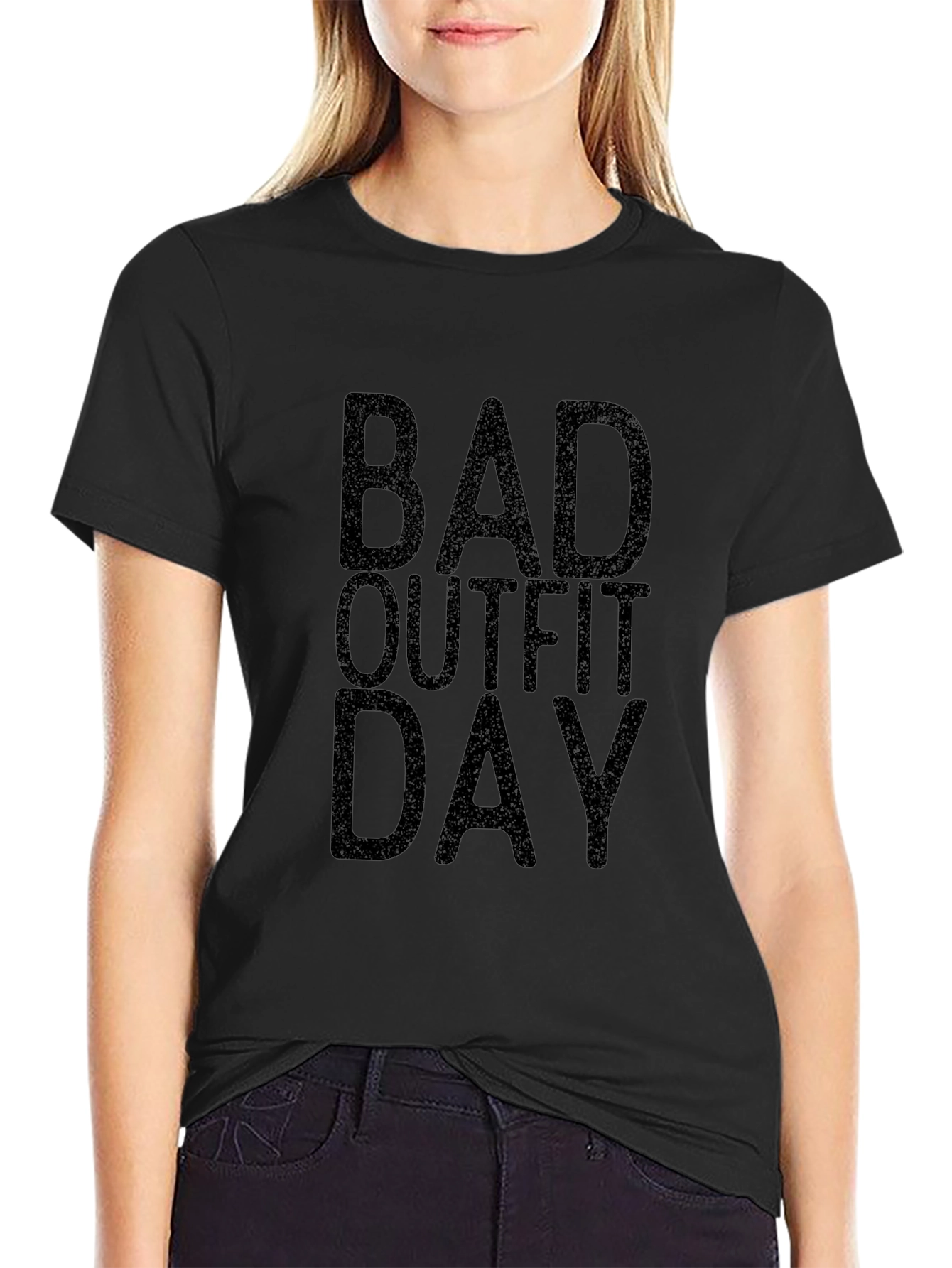 Bad Outfit Day Graphic Tee - Black