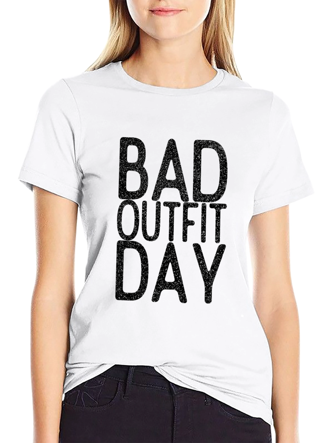 Bad Outfit Day Graphic Tee - Black