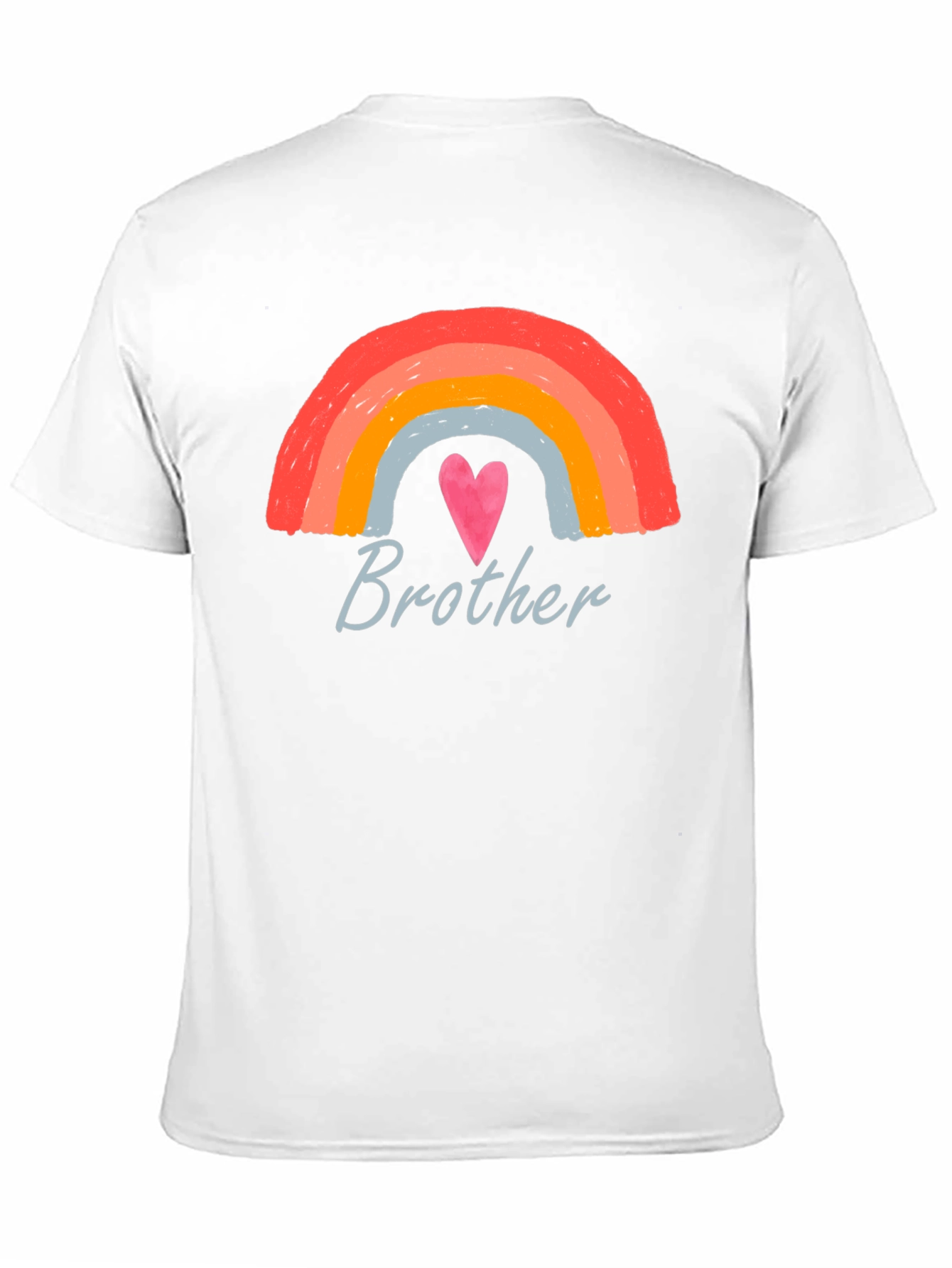 Brother Rainbow Heart Graphic T-Shirt