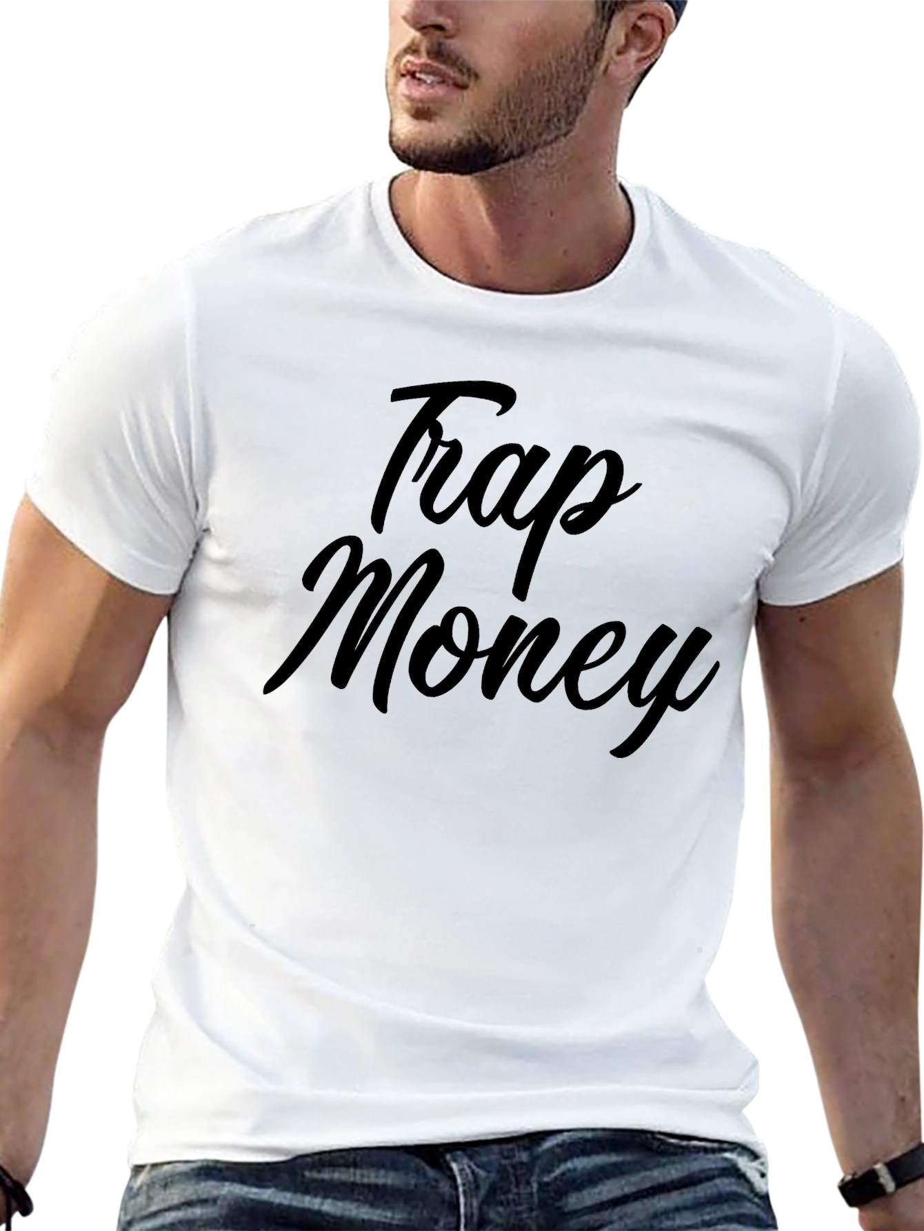 Trap Money Black T-Shirt - Bold Statement Tee