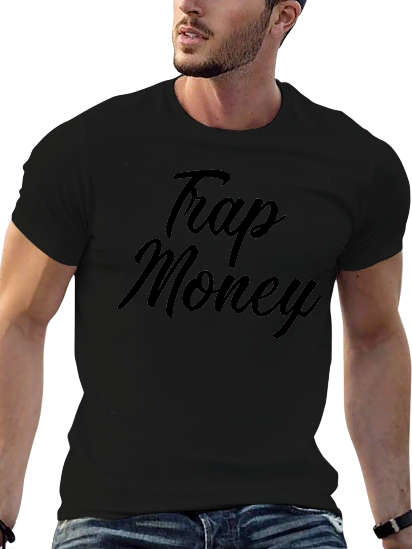 Trap Money Black T-Shirt - Bold Statement Tee
