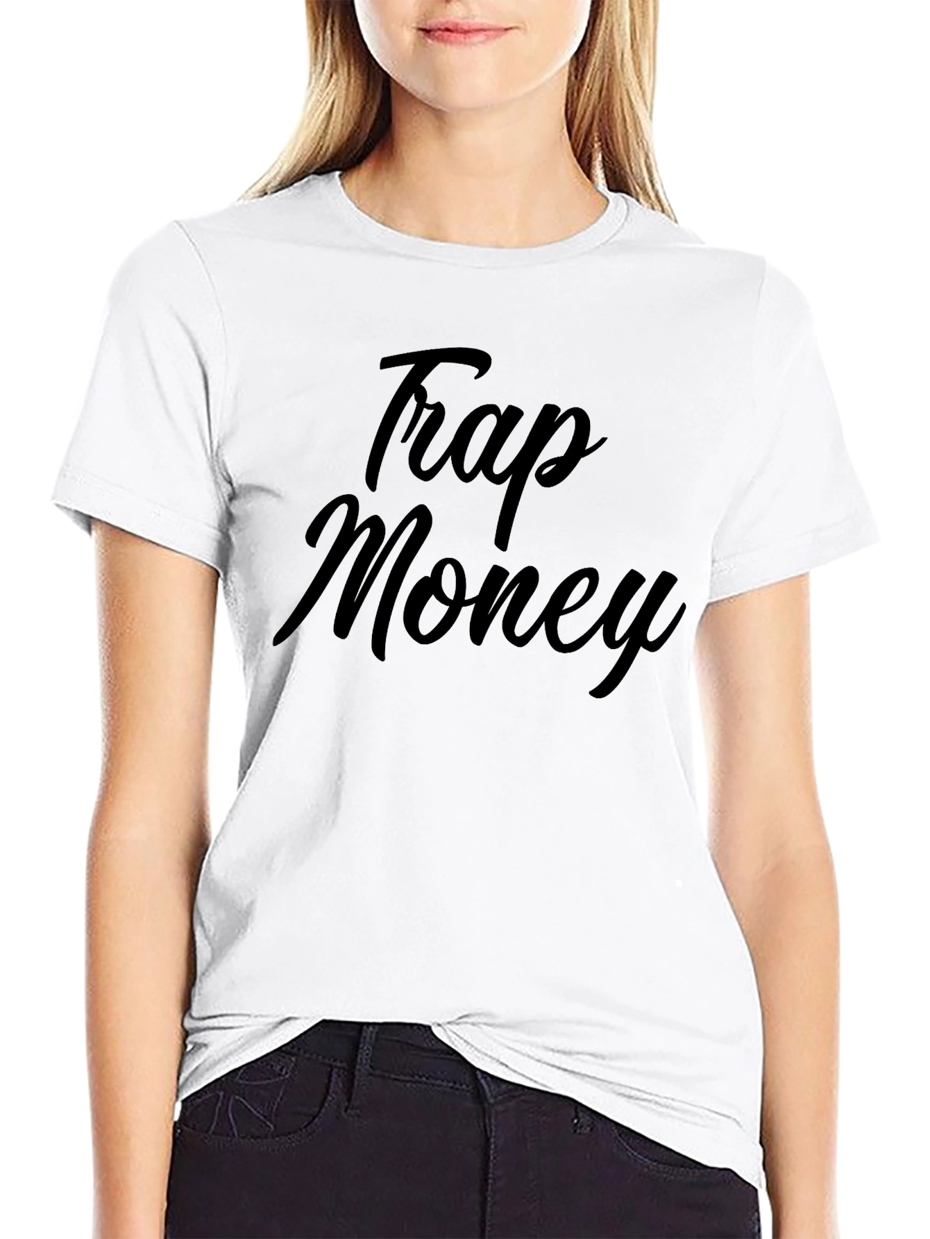 Trap Money Black T-Shirt - Bold Statement Tee