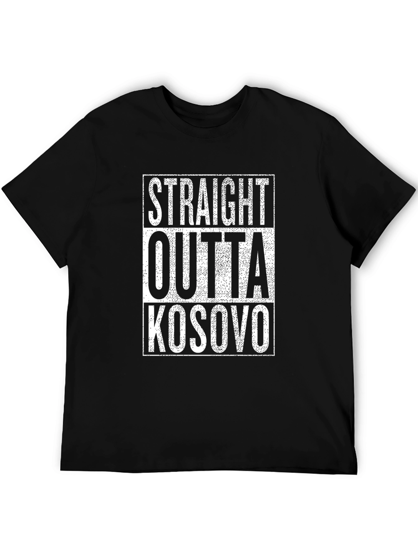 Straight Outta Kosovo Black T-Shirt