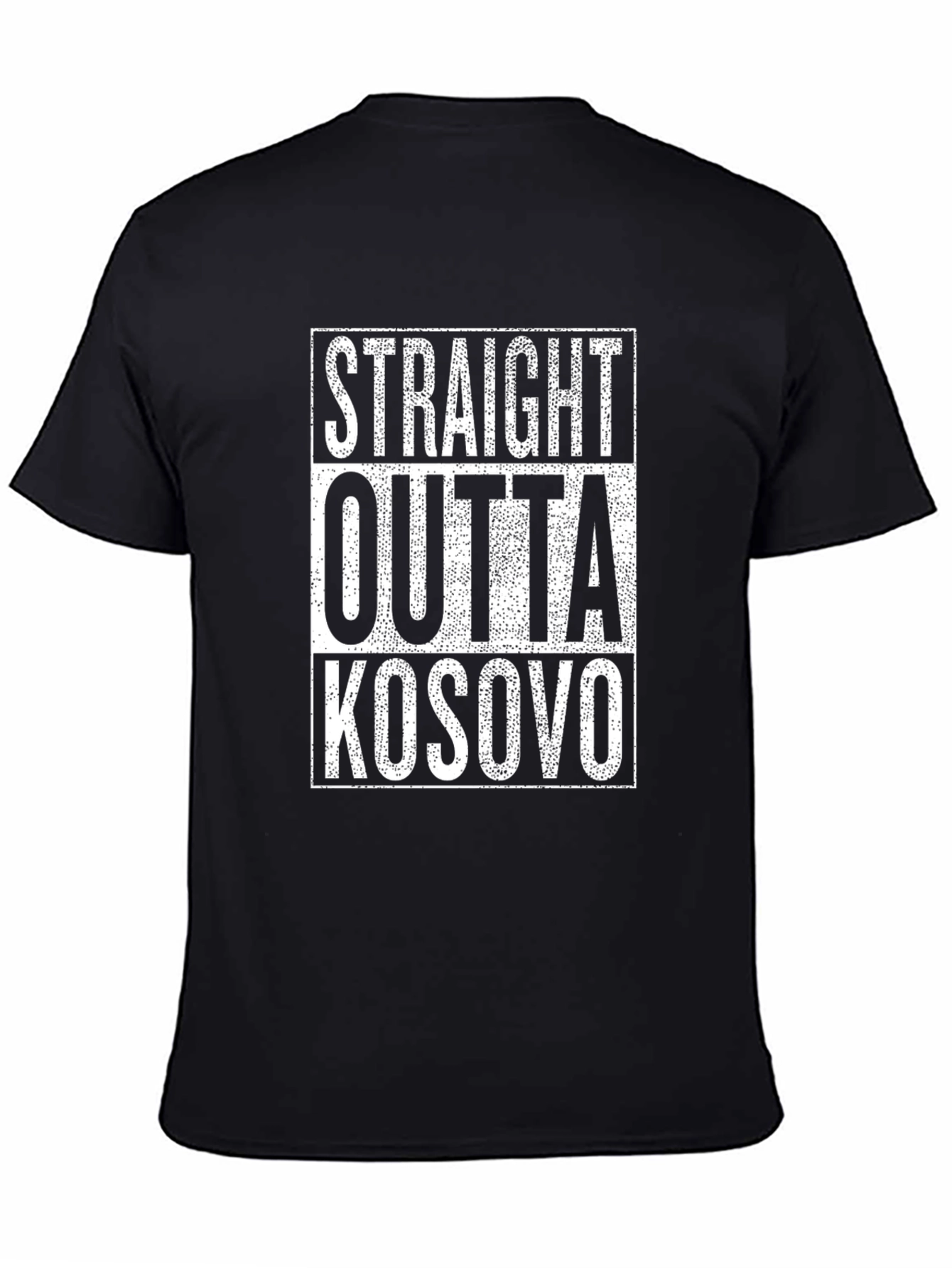 Straight Outta Kosovo Black T-Shirt