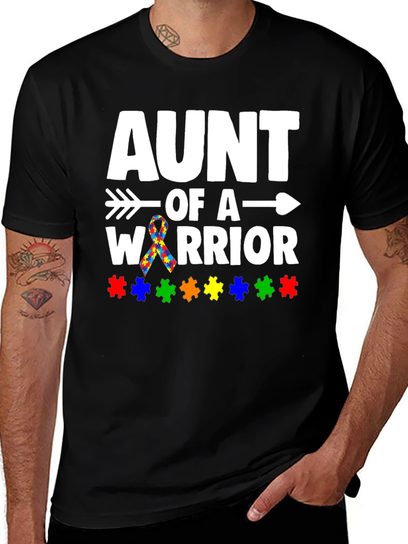 Aunt of a Warrior Autism Awareness T-Shirt