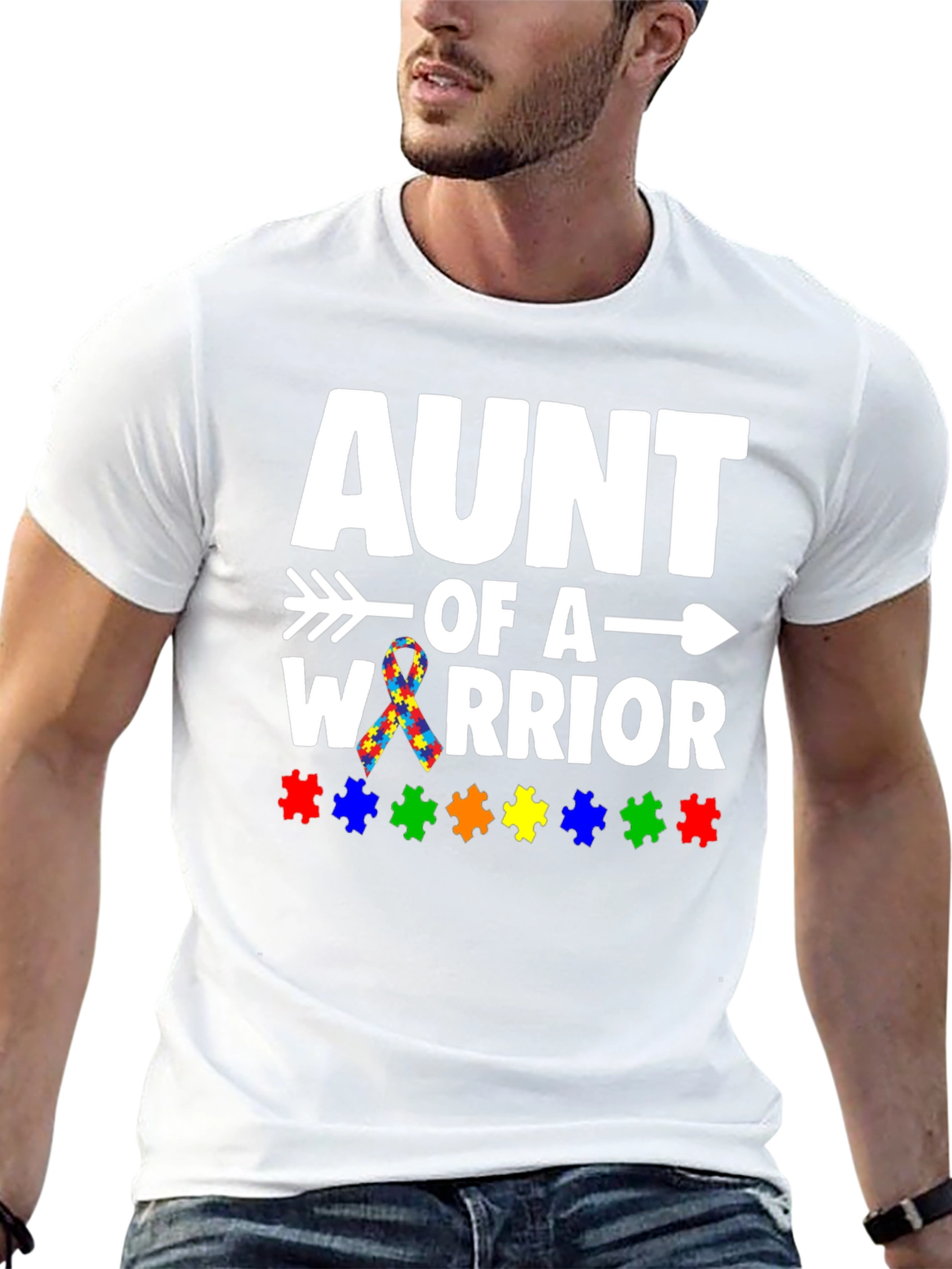 Aunt of a Warrior Autism Awareness T-Shirt